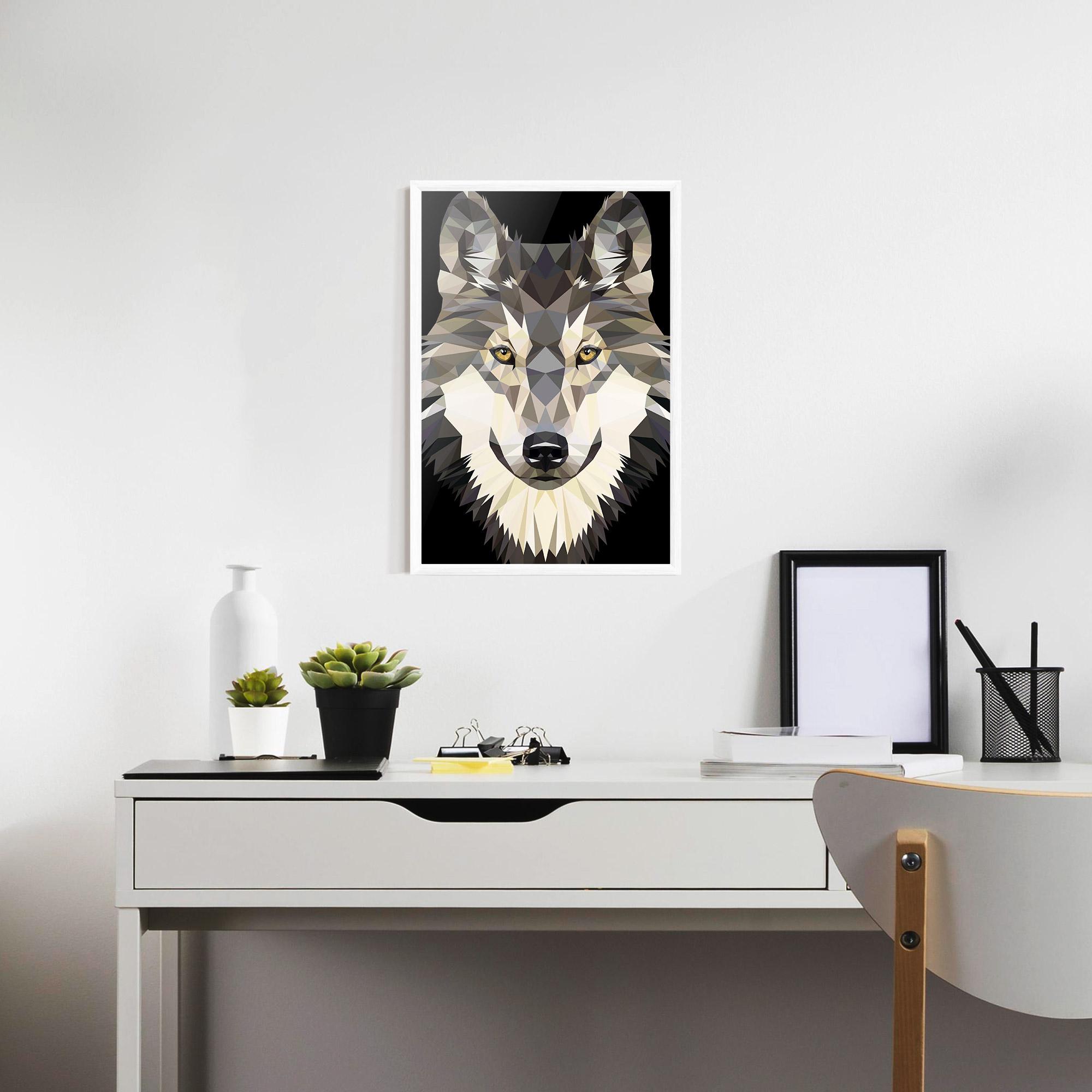 Plakat w Ramie Pretty Wolf Head mockup 7