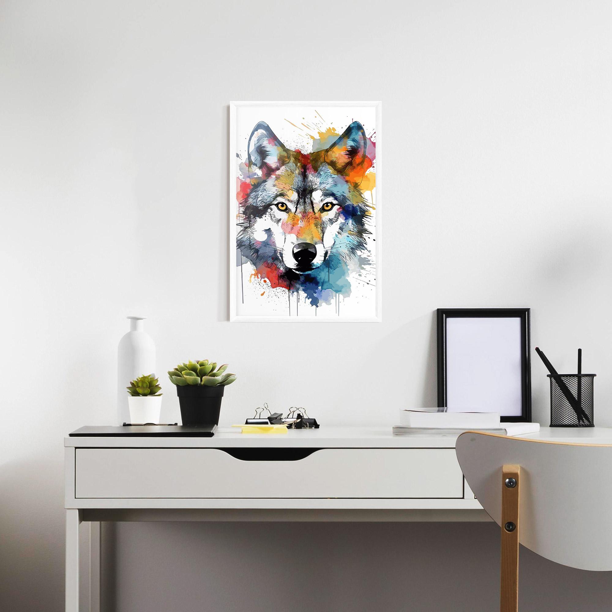 Plakat w Ramie Wolf Art mockup 7