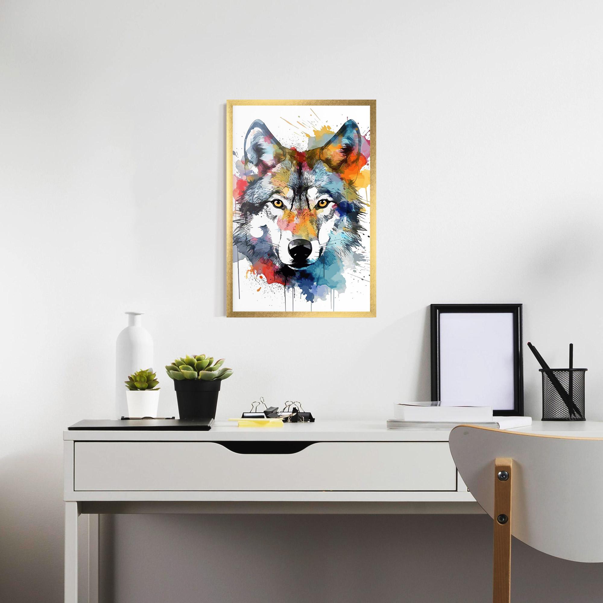 Plakat w Ramie Wolf Art mockup 7