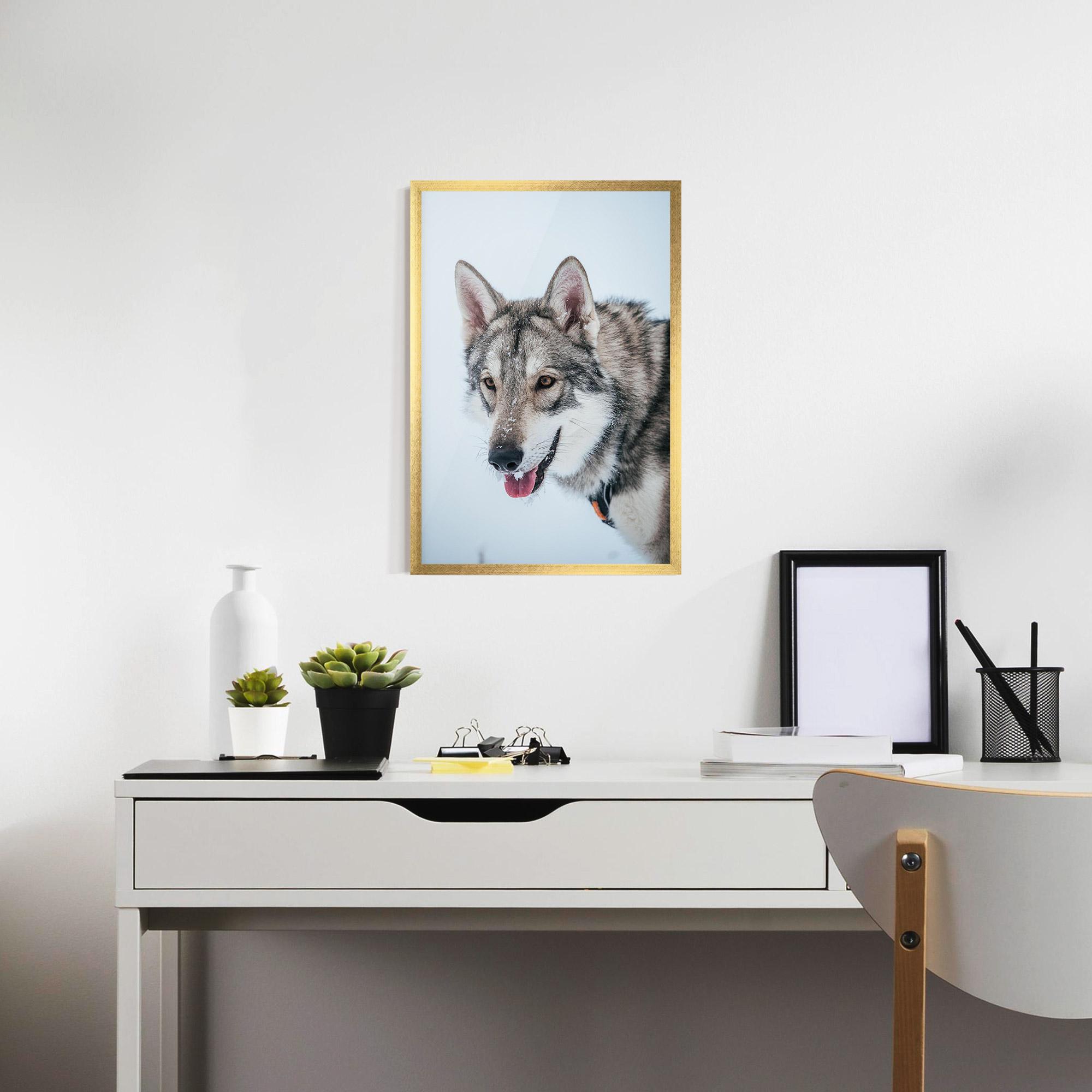 Plakat w Ramie Wolf Head mockup 7