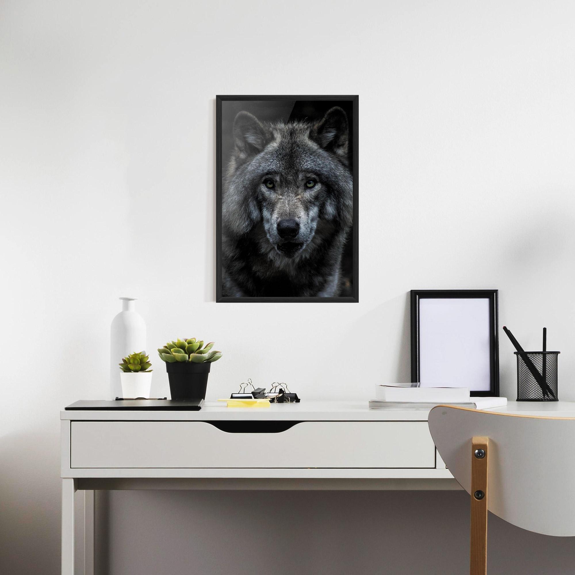 Plakat w Ramie Angry Wolf mockup 7