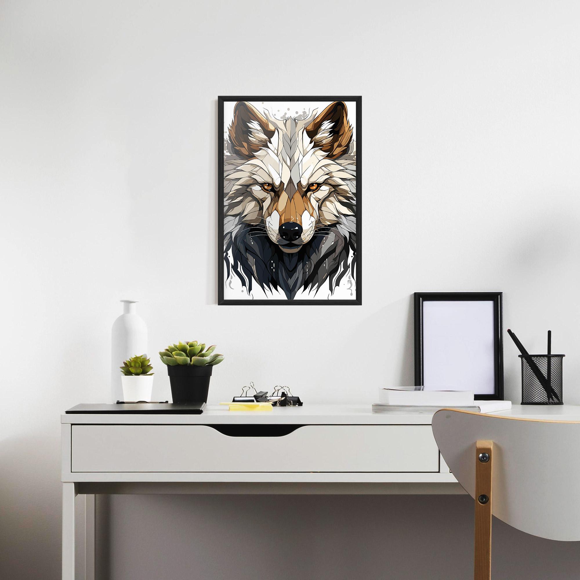 Plakat w Ramie Brown Wolf mockup 7