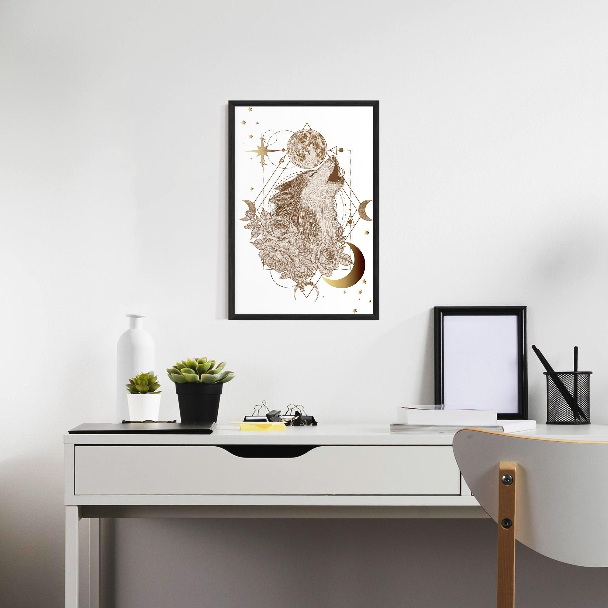 Plakat w Ramie Magical Wolf mockup 7