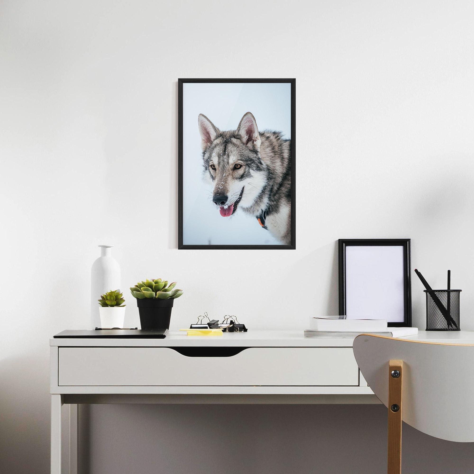 Plakat w Ramie Wolf Head mockup 7