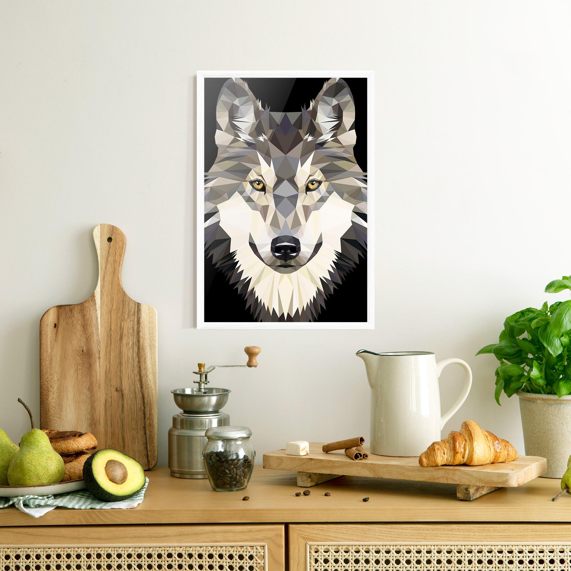 Plakat w Ramie Pretty Wolf Head mockup 8