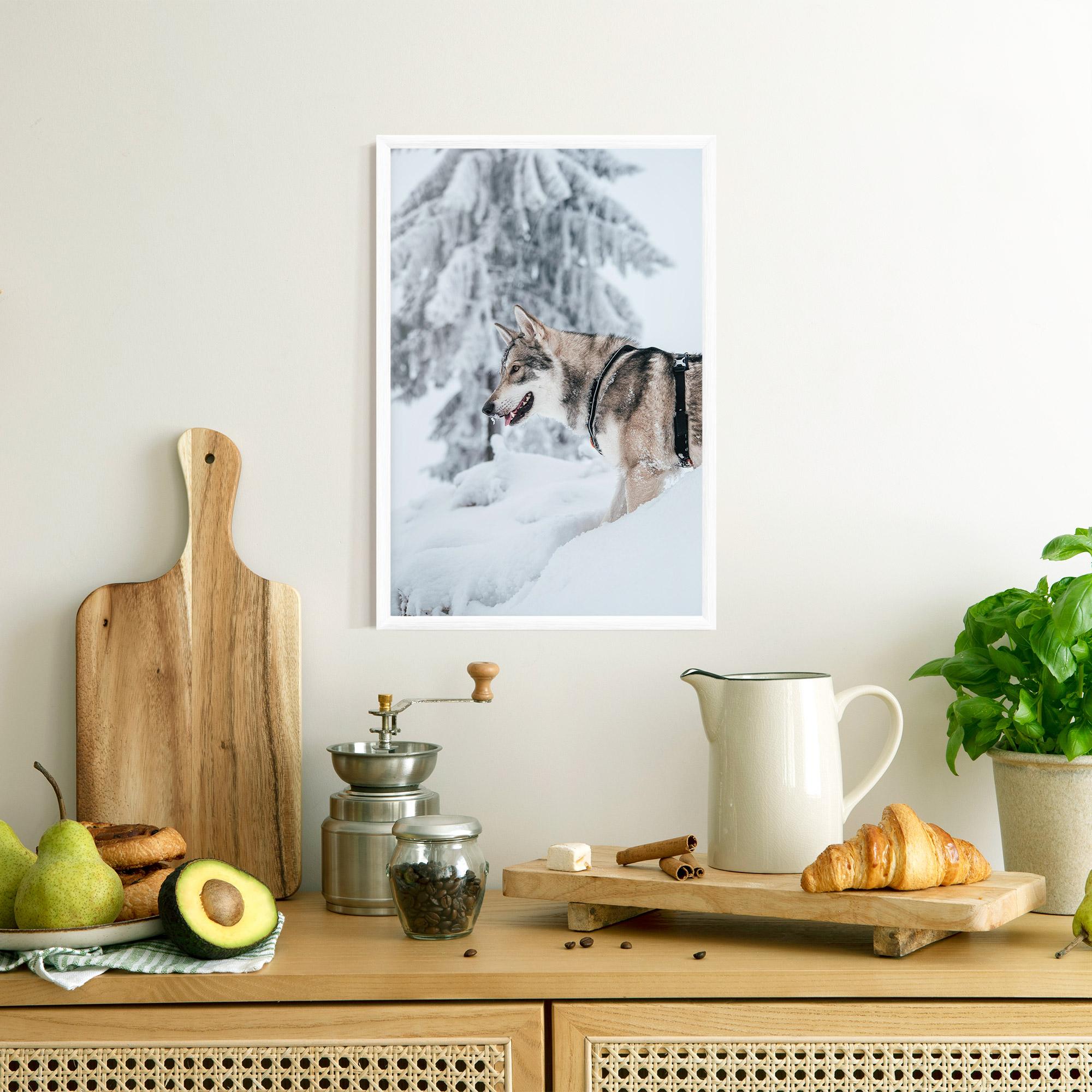 Plakat w Ramie Snow Wolf mockup 8