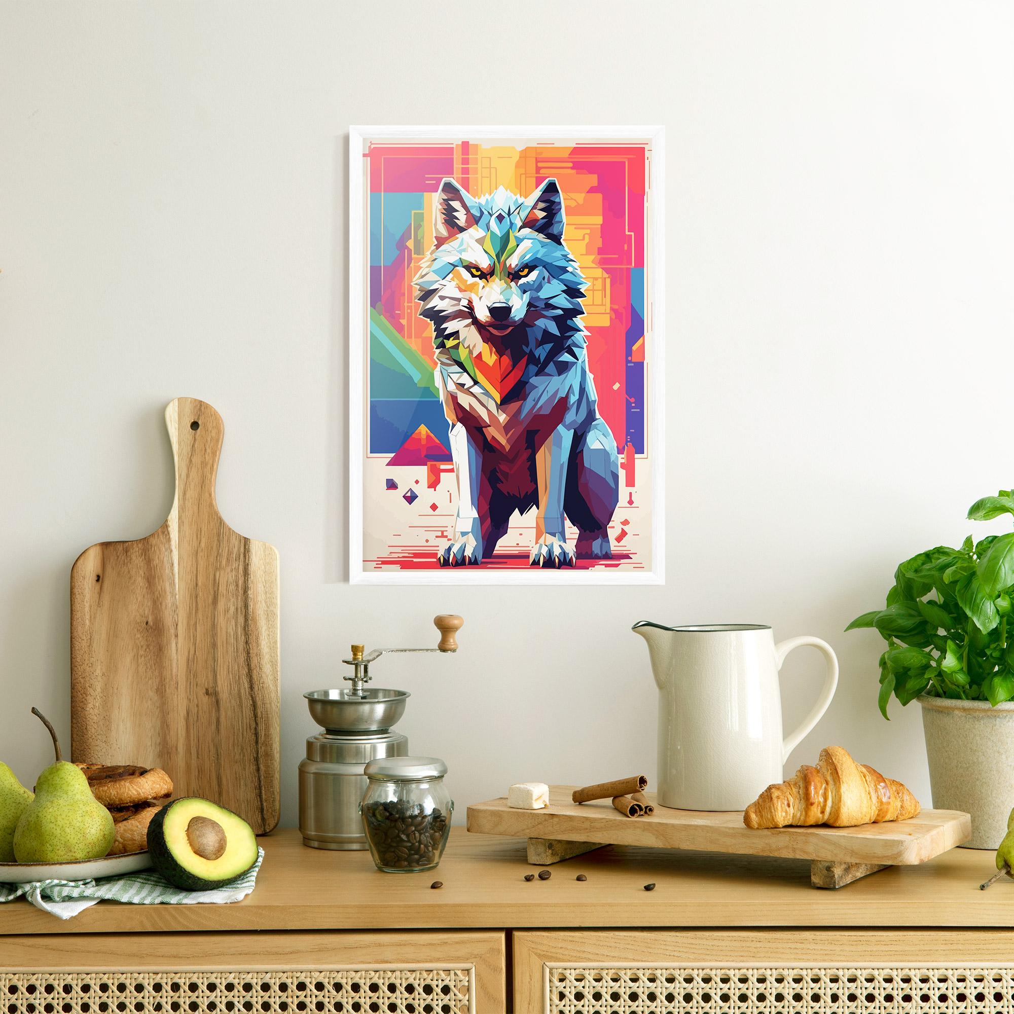 Plakat w Ramie Wolf Character mockup 8