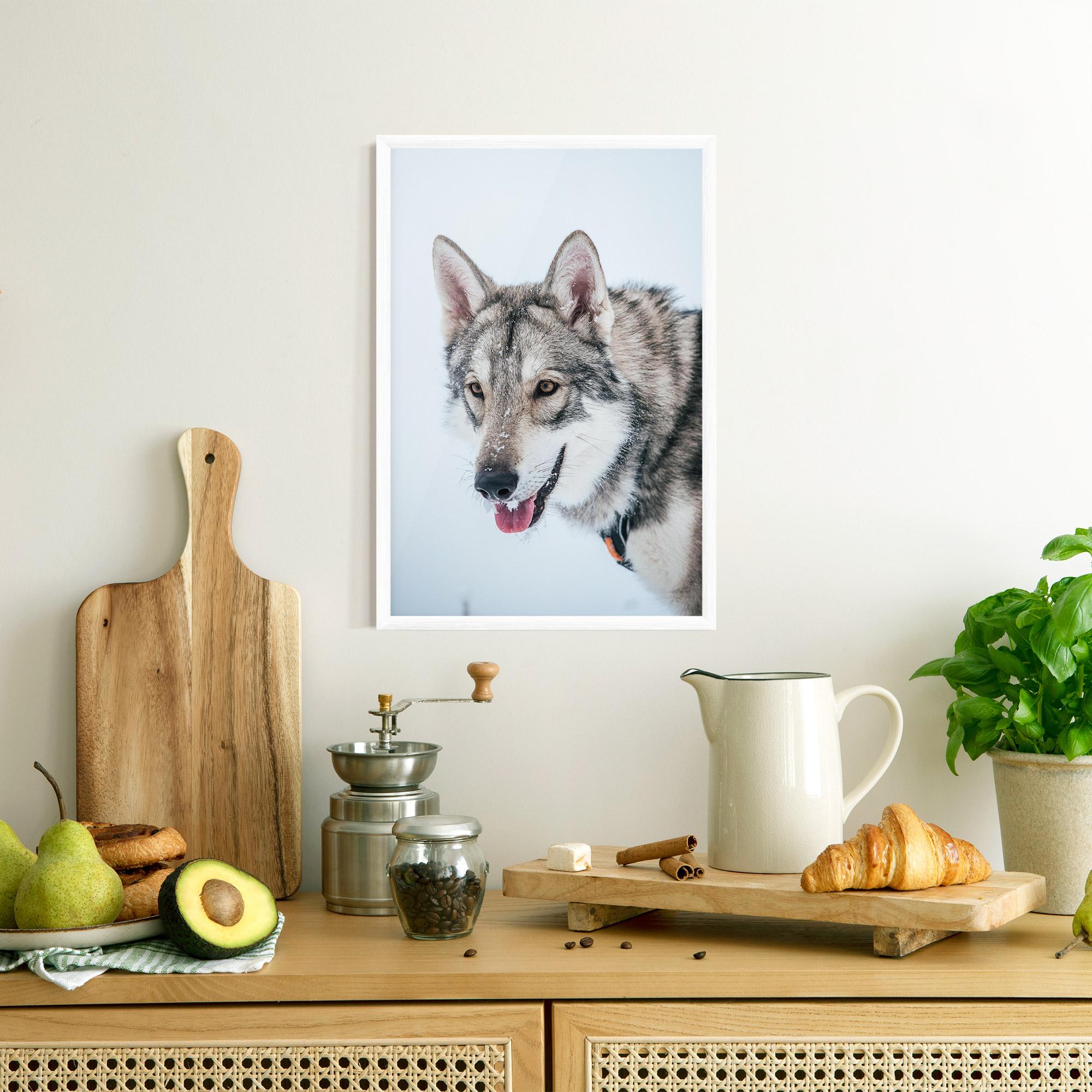 Plakat w Ramie Wolf Head mockup 8