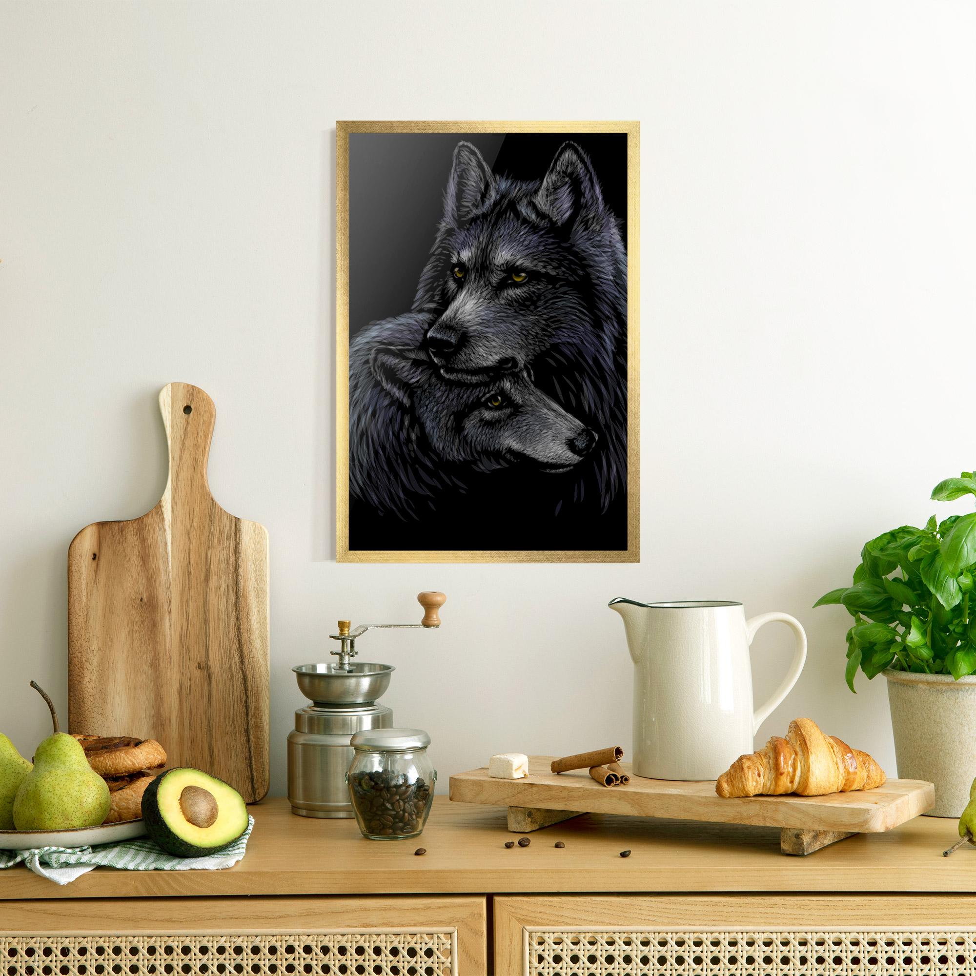 Plakat w Ramie Mom Wolf mockup 8