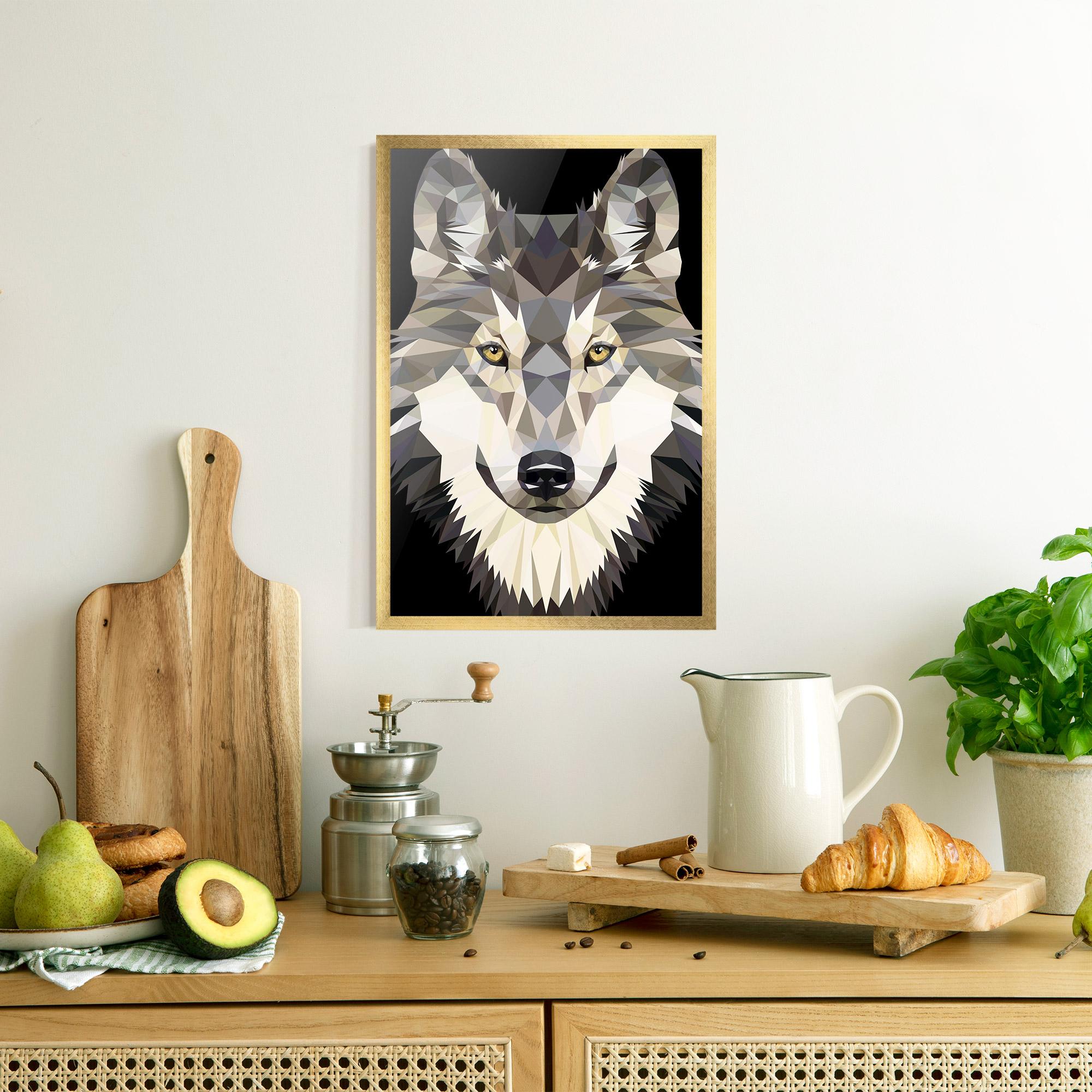 Plakat w Ramie Pretty Wolf Head mockup 8