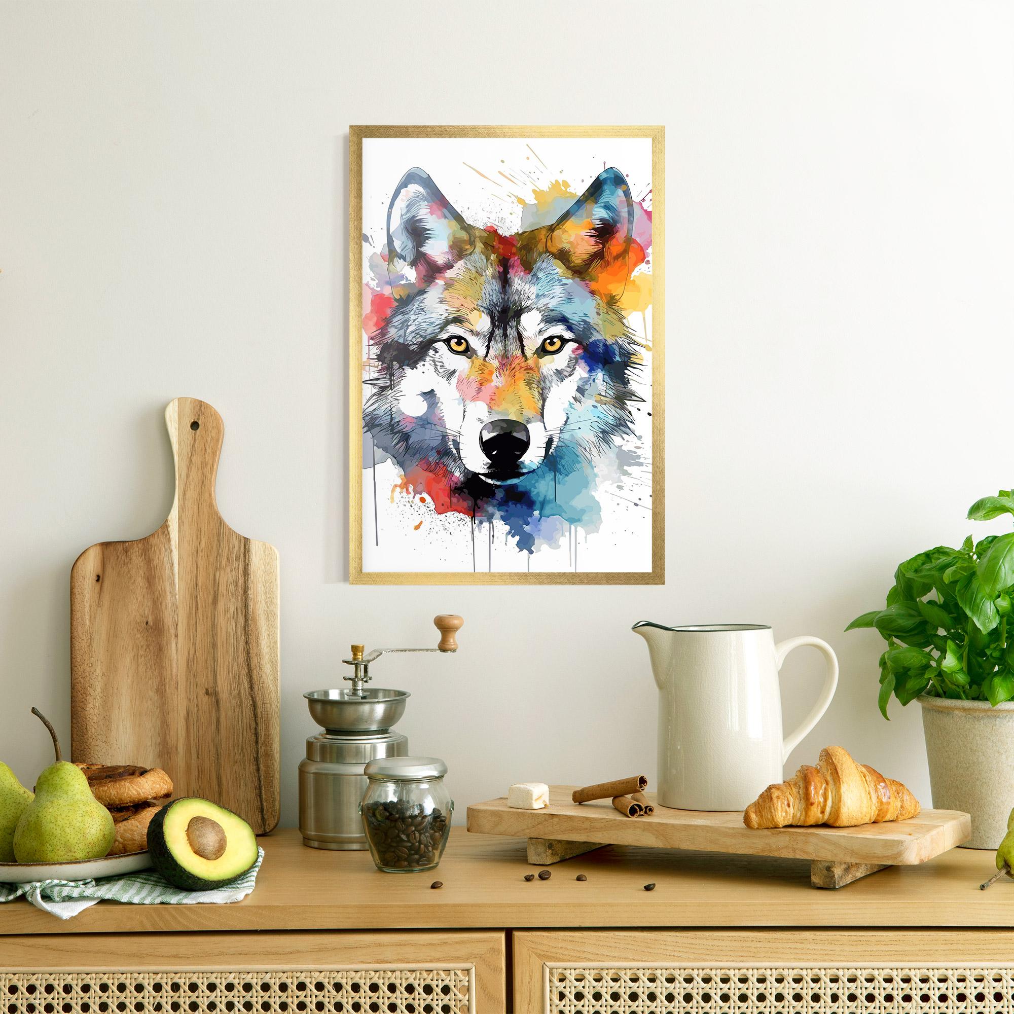 Plakat w Ramie Wolf Art mockup 8