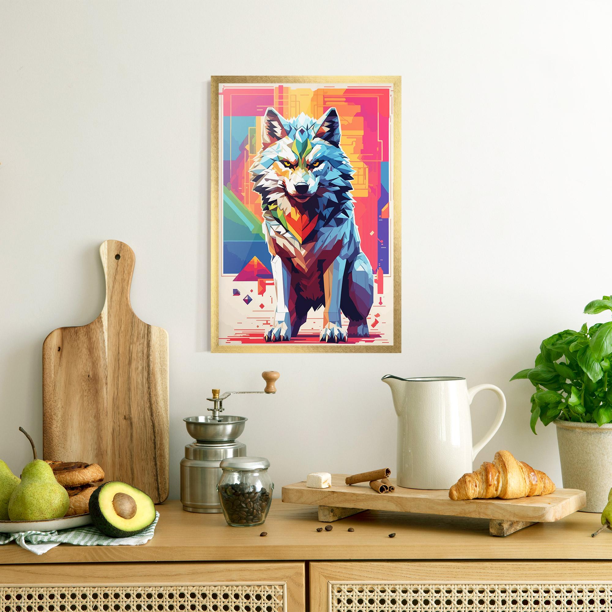 Plakat w Ramie Wolf Character mockup 8