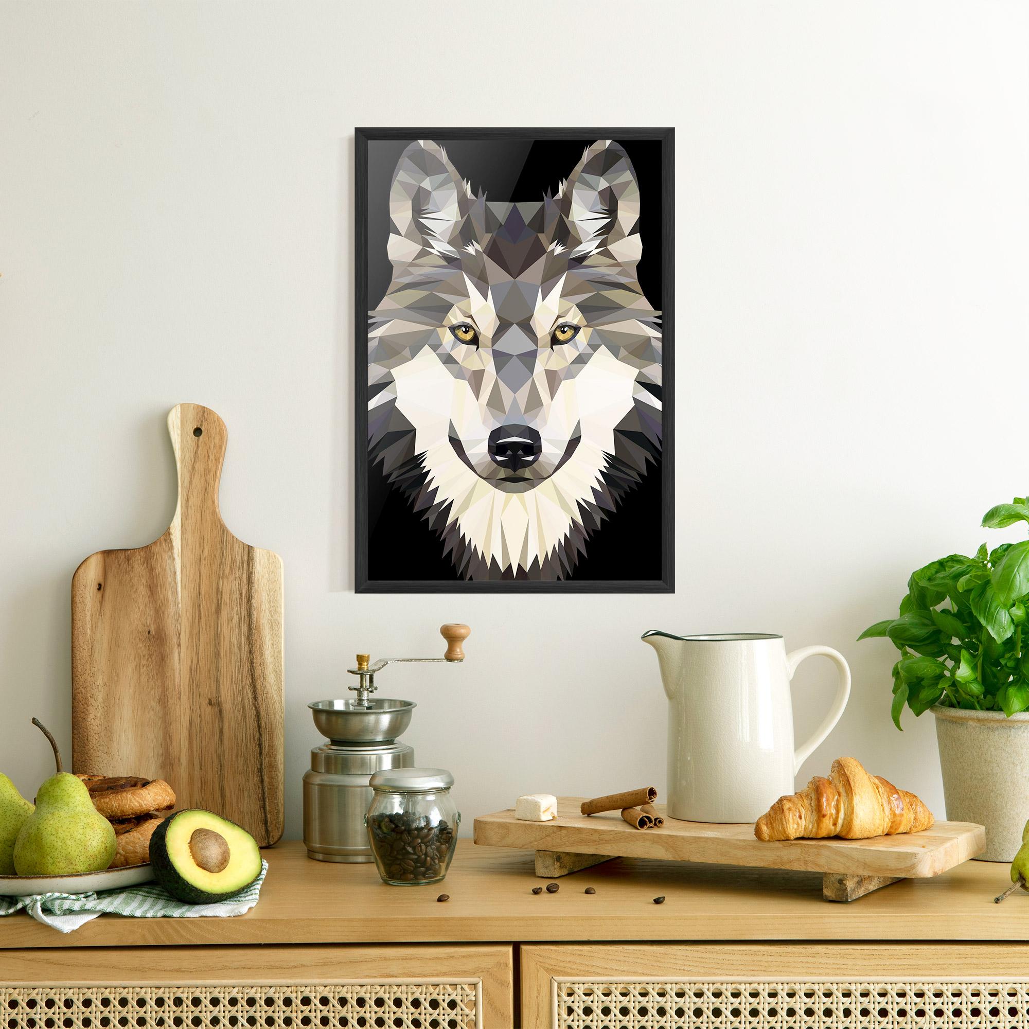 Plakat w Ramie Pretty Wolf Head mockup 8