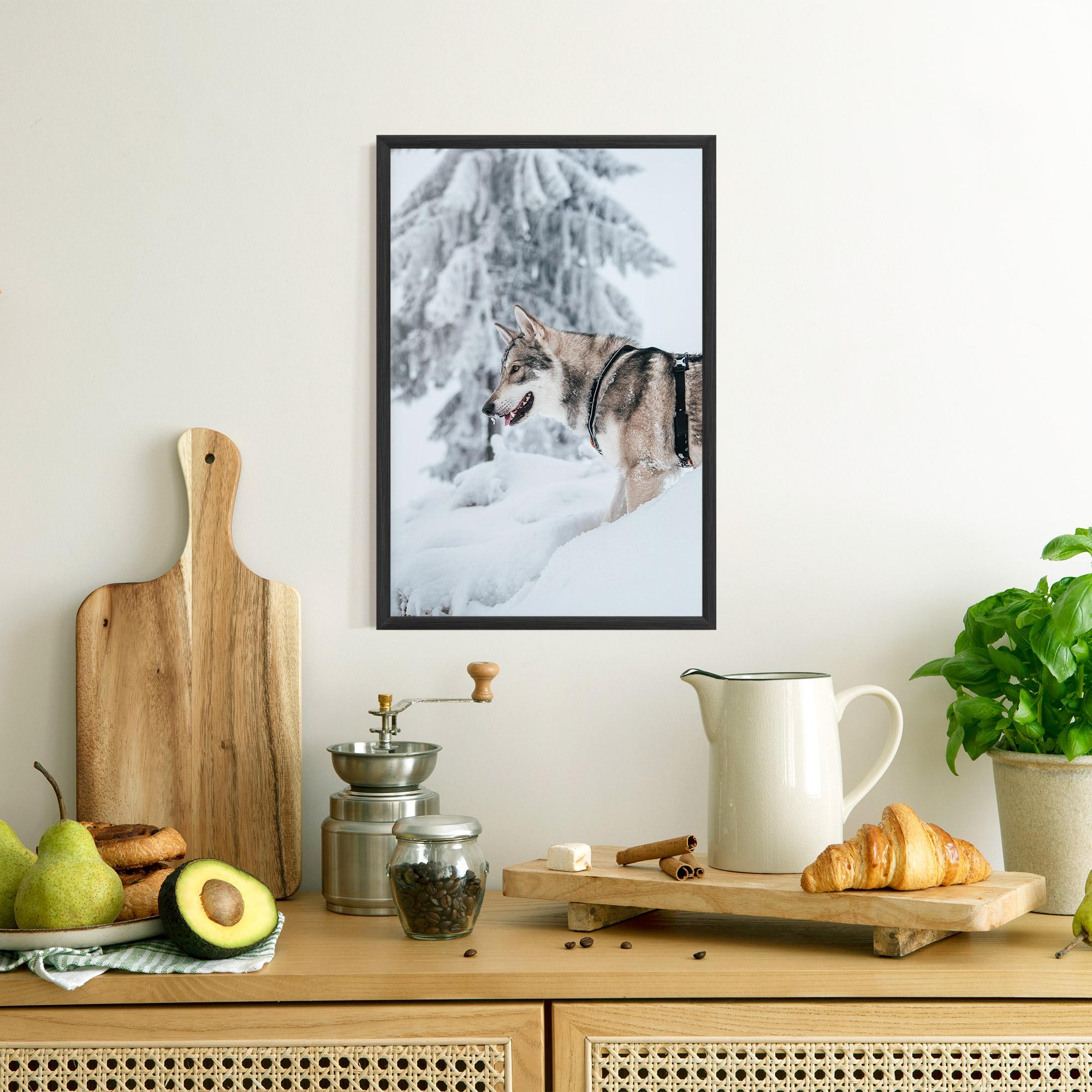 Plakat w Ramie Snow Wolf mockup 8