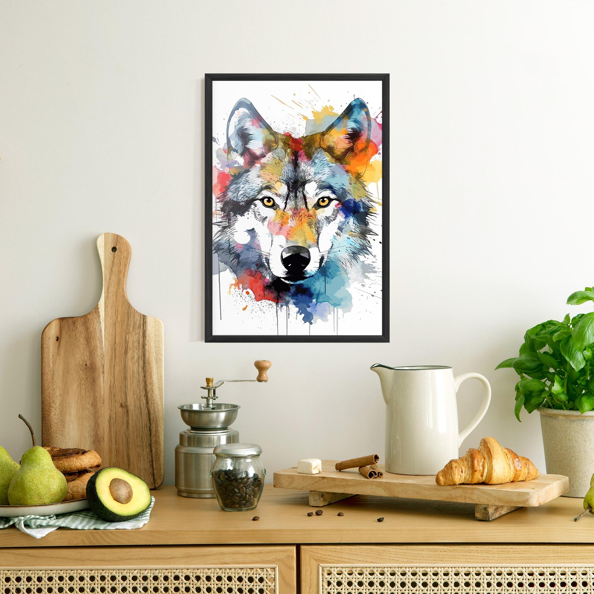 Plakat w Ramie Wolf Art mockup 8