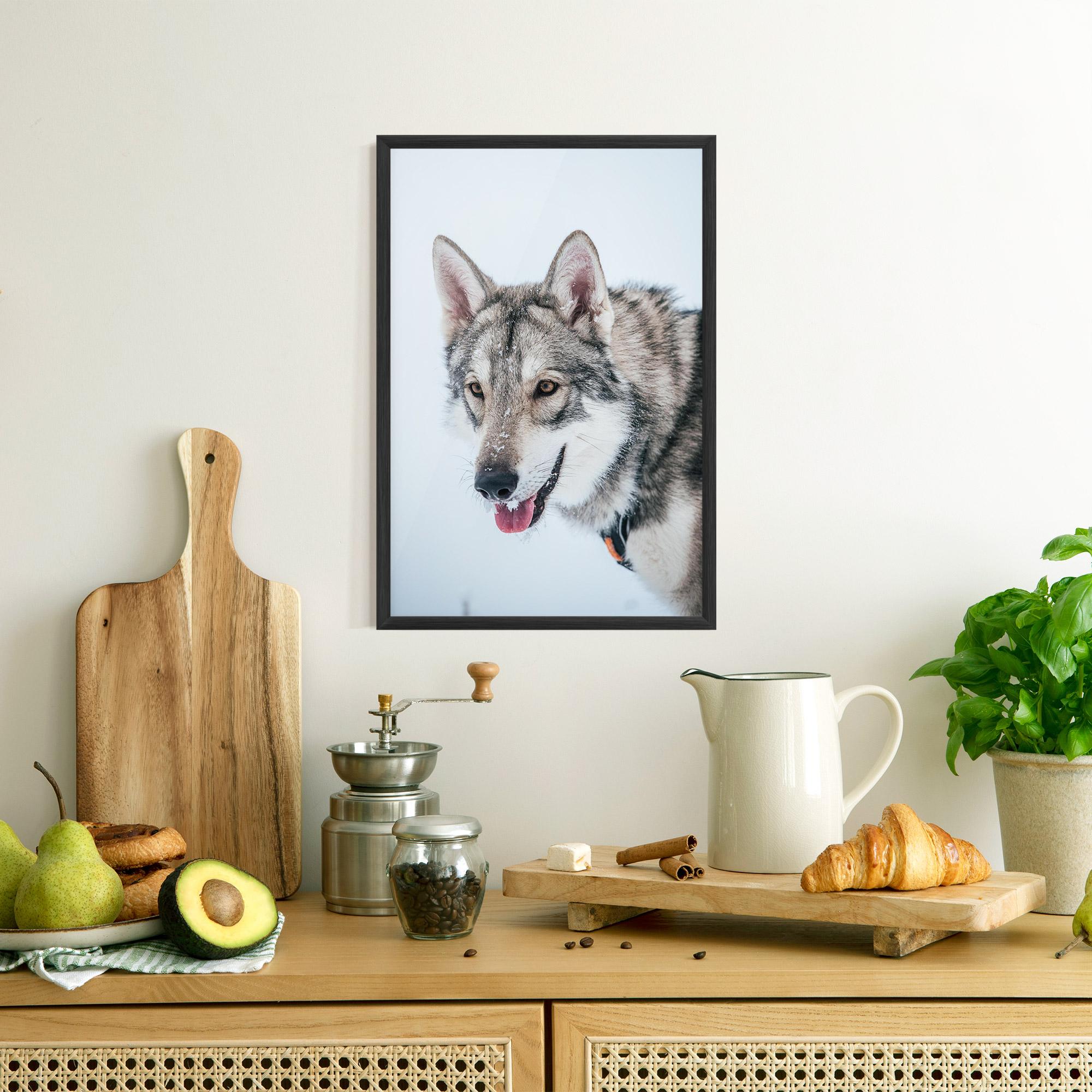 Plakat w Ramie Wolf Head mockup 8