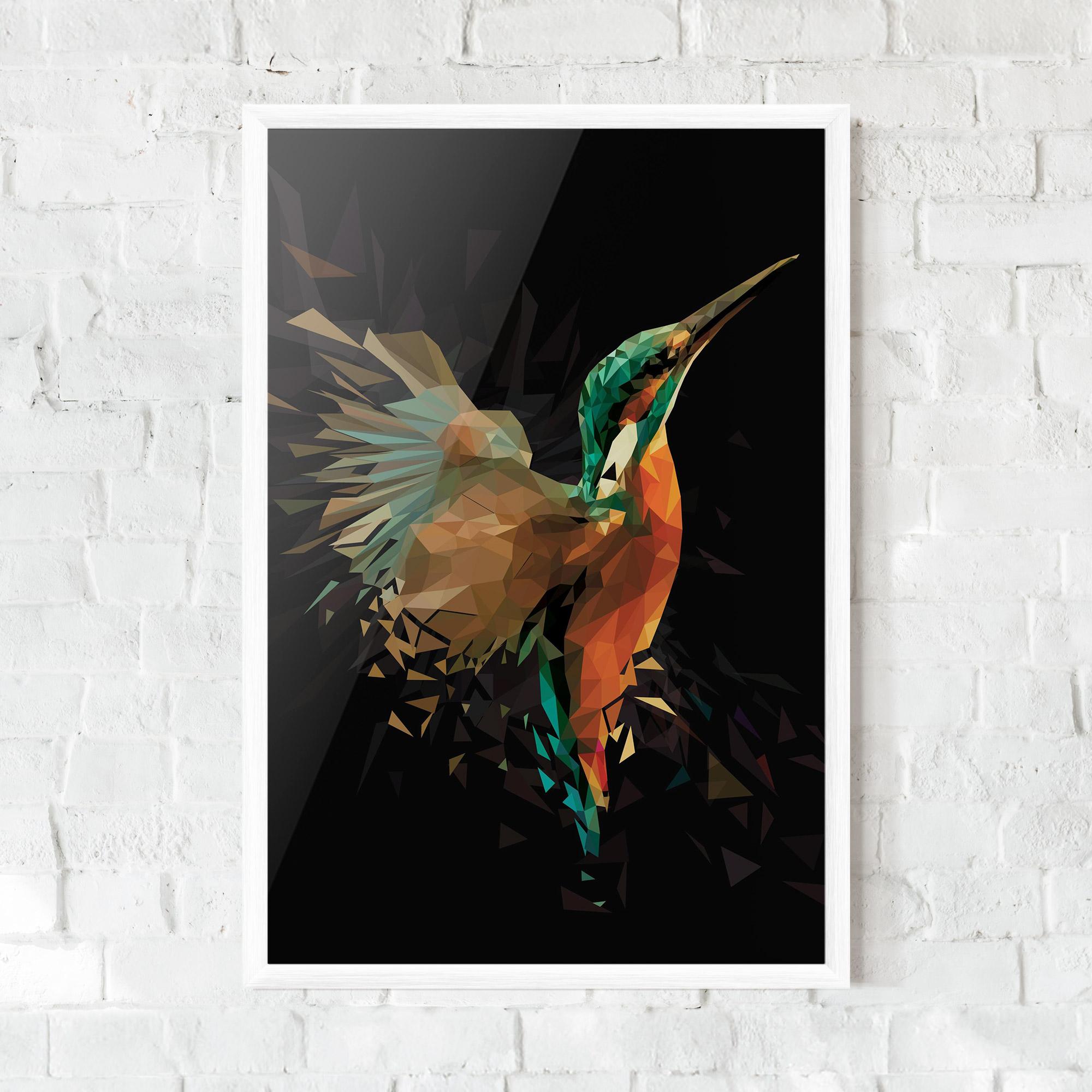 Plakat w Ramie Hummingbird Splash mockup 0