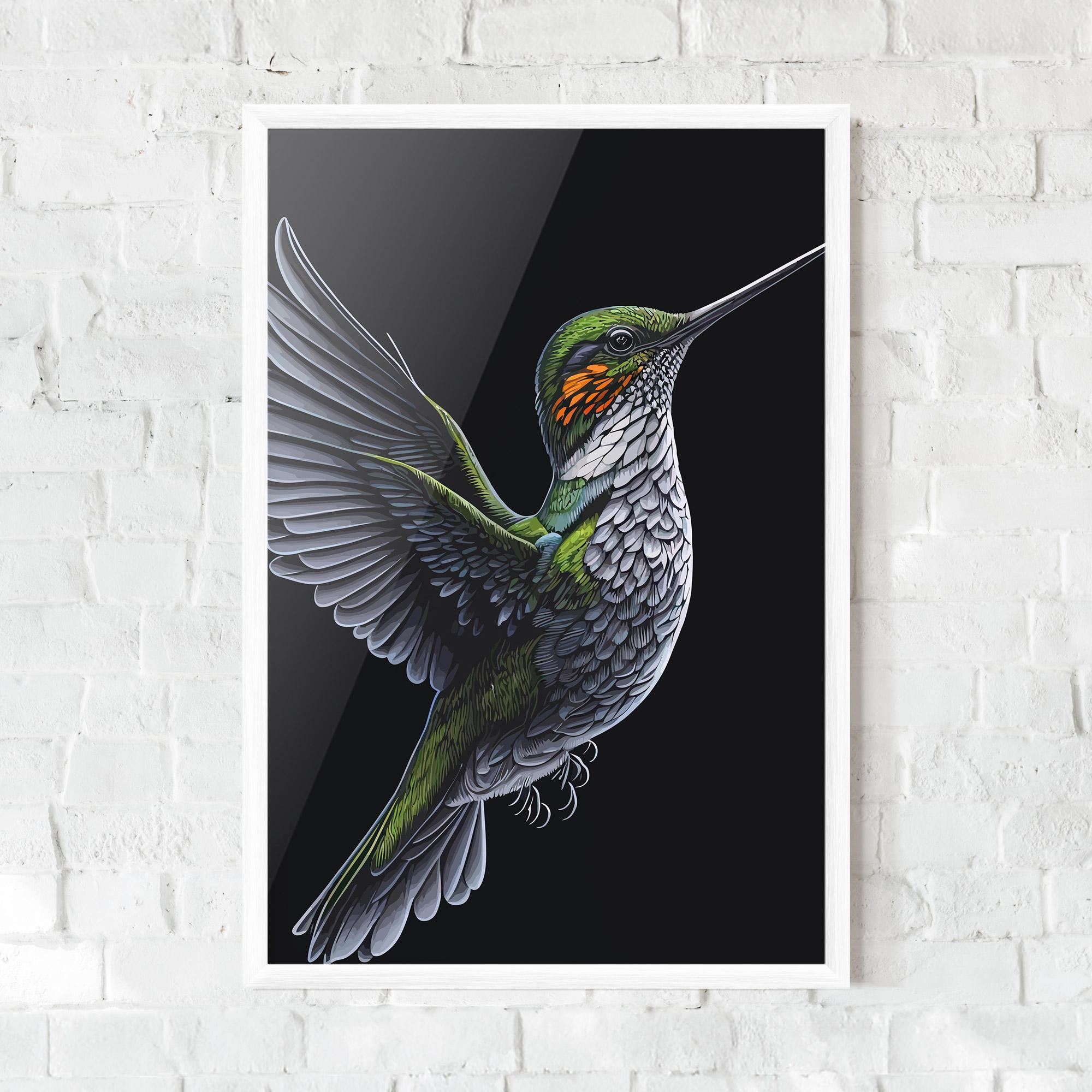 Plakat w Ramie Hummingbird mockup 0