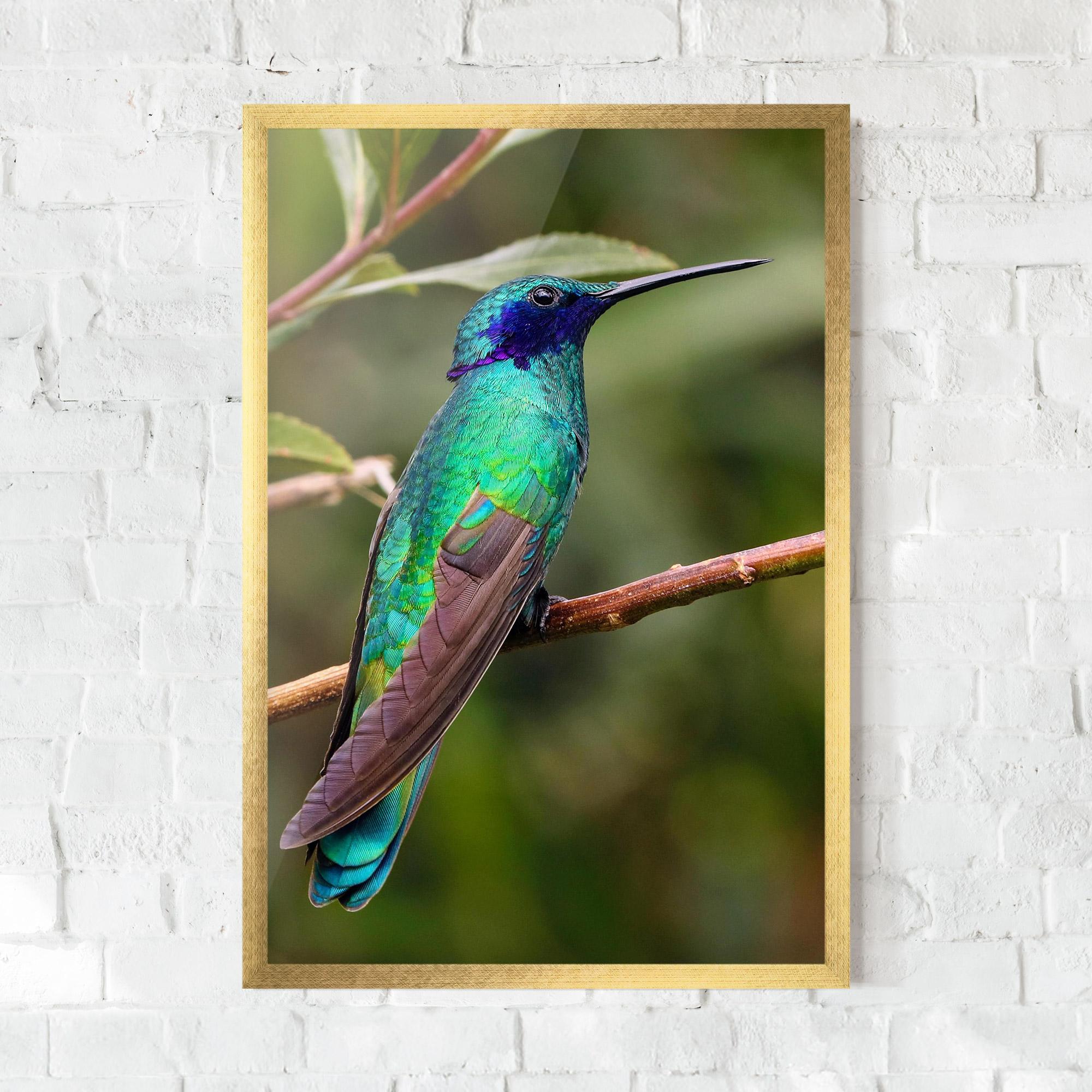 Plakat w Ramie Green Bird mockup 0