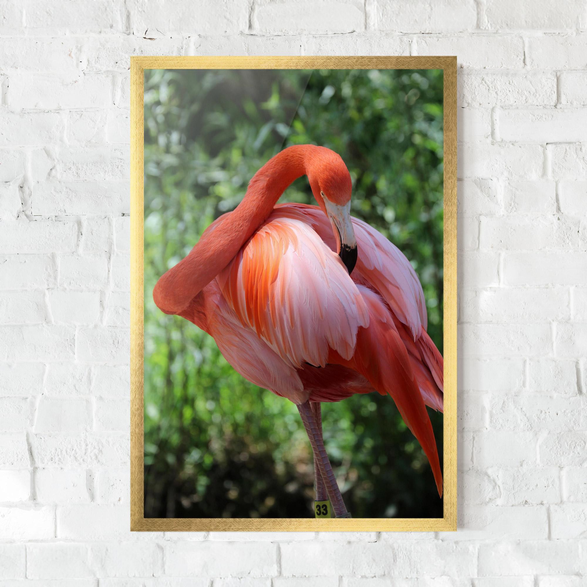 Plakat w Ramie Red Flamingo mockup 0