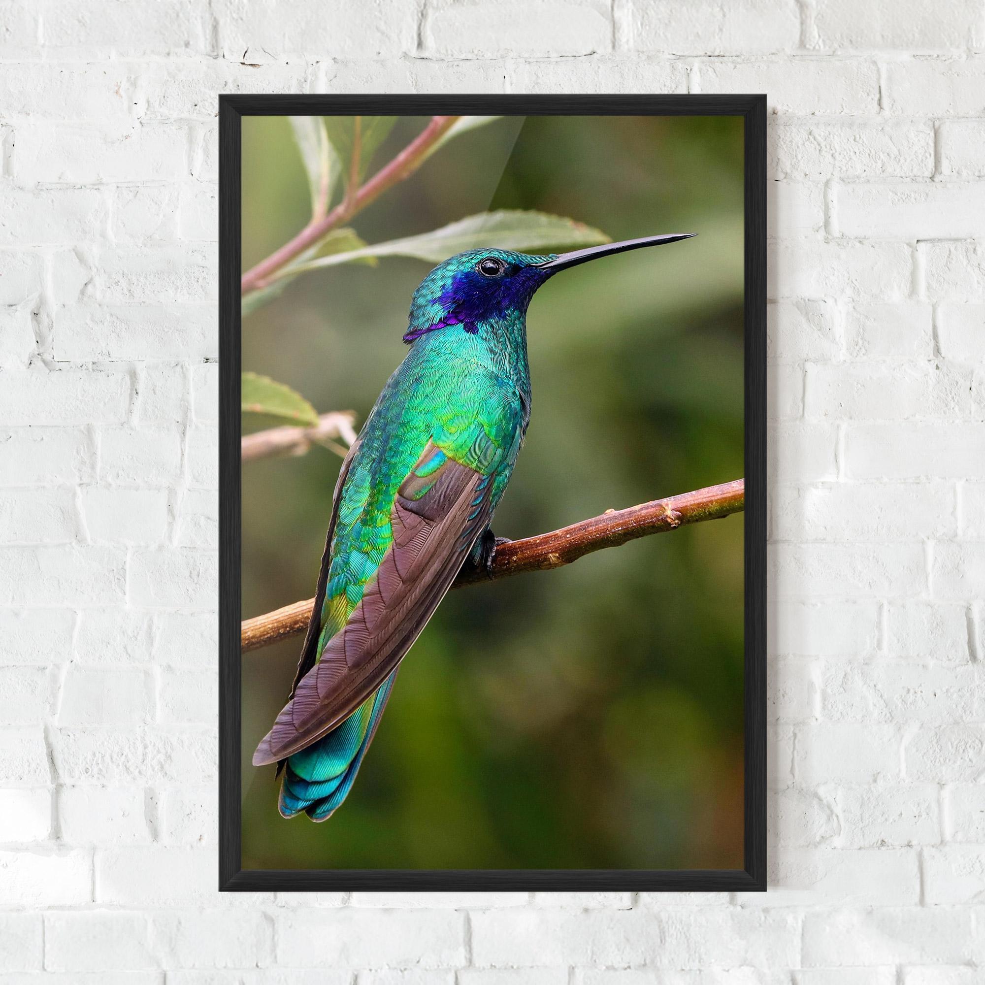 Plakat w Ramie Green Bird mockup 0