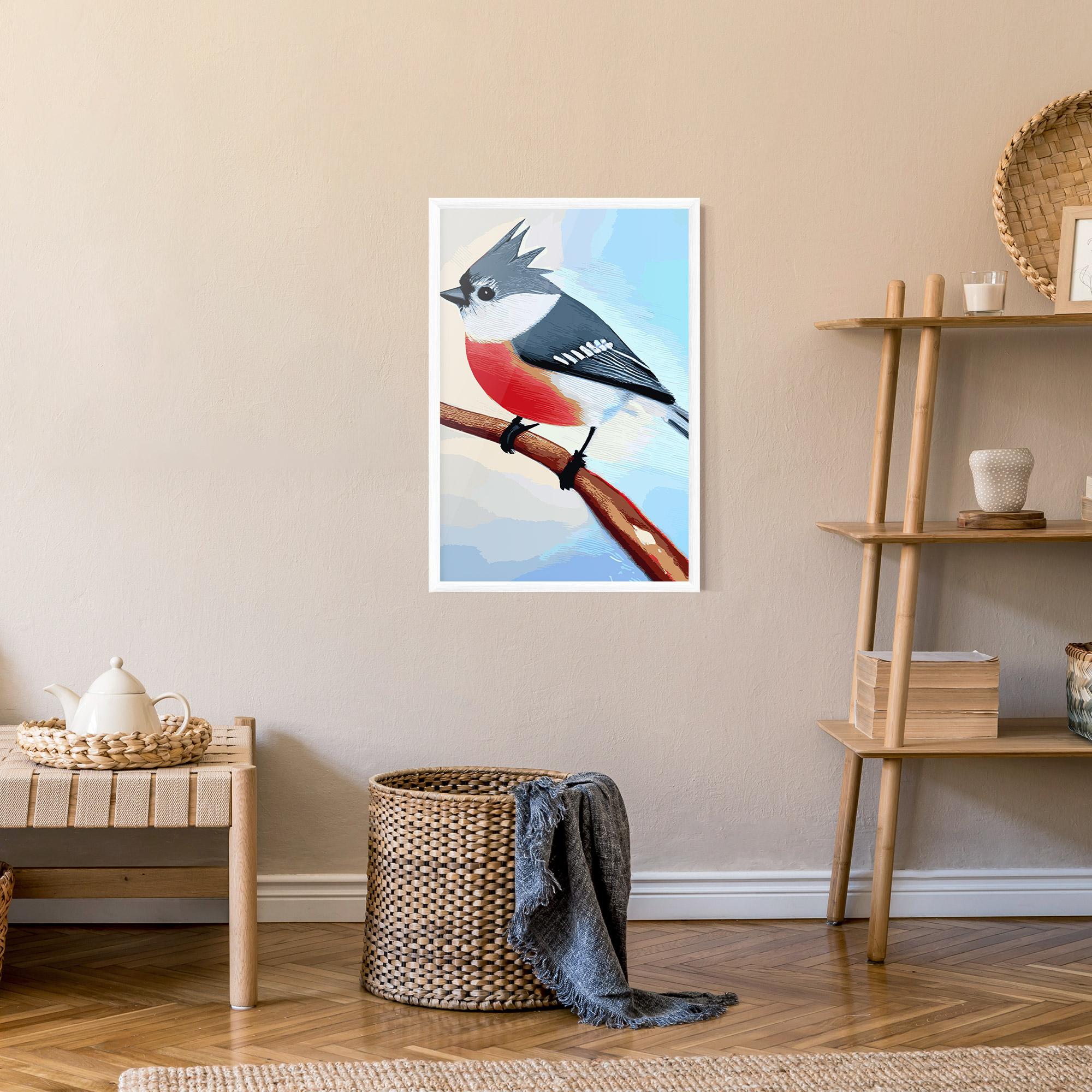 Plakat w Ramie Blue Bird Painting mockup 9
