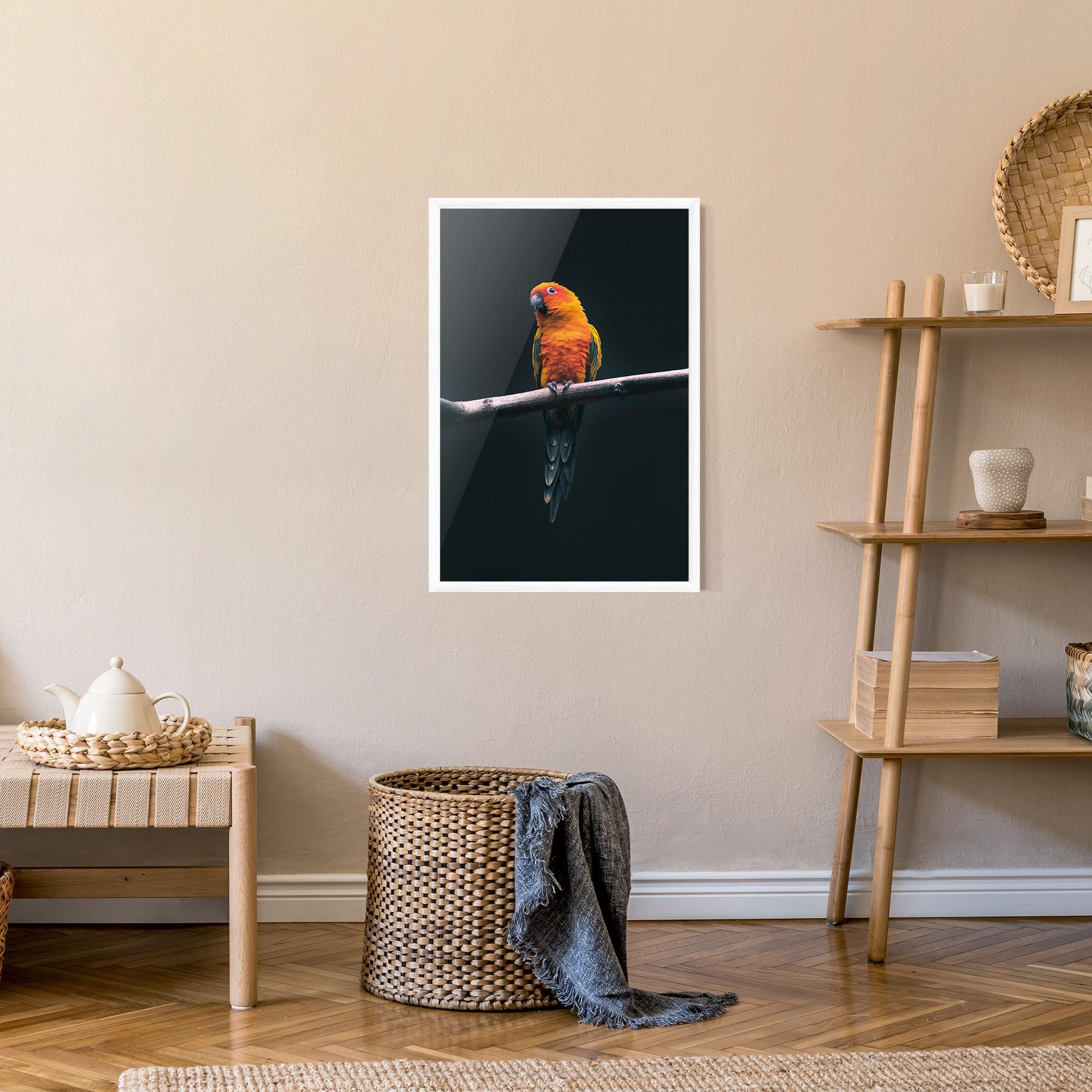 Plakat w Ramie Fire Parrot mockup 9