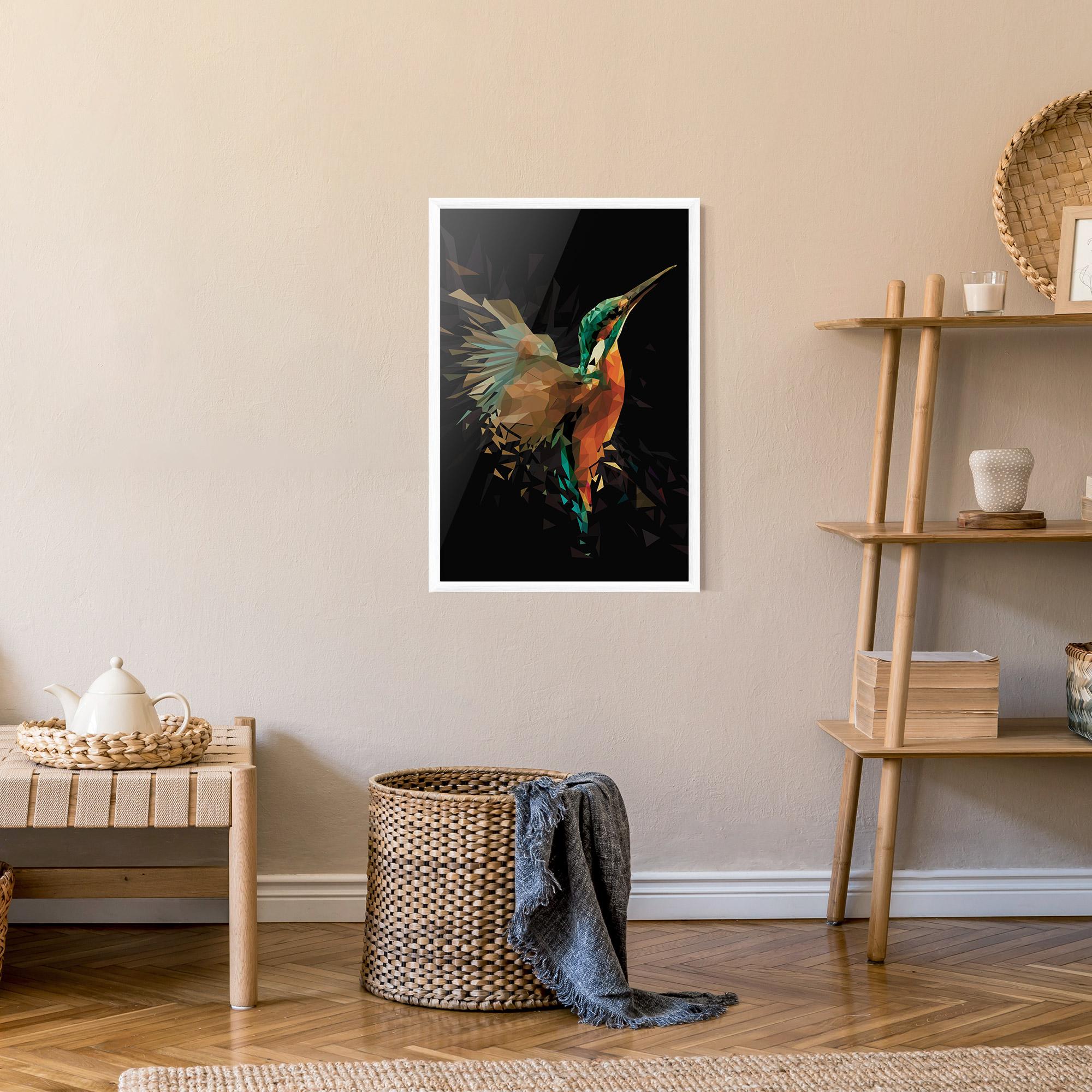 Plakat w Ramie Hummingbird Splash mockup 9