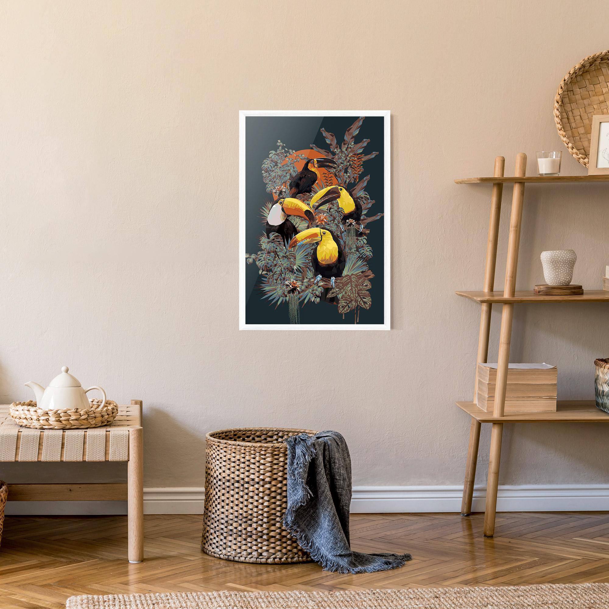 Plakat w Ramie Toucan Birds mockup 9