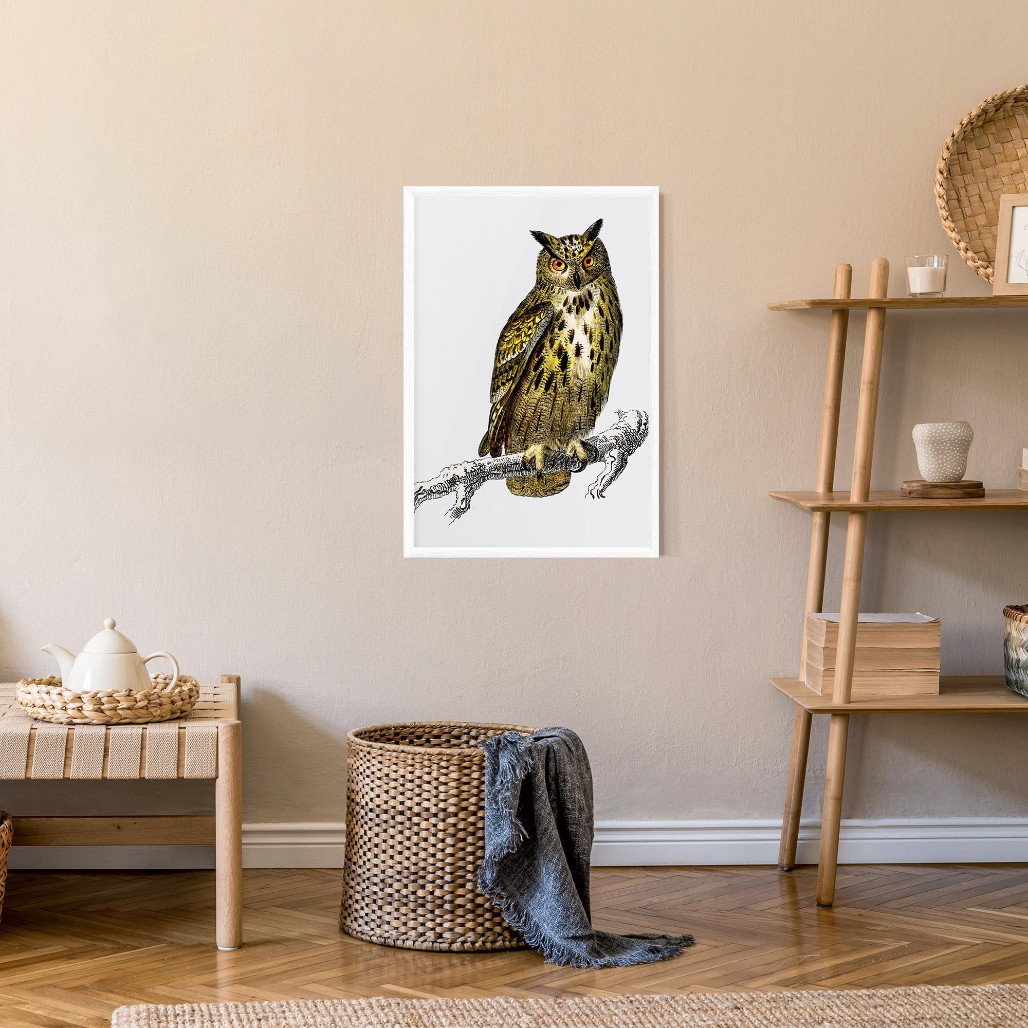Plakat w Ramie Yellow Owl mockup 9