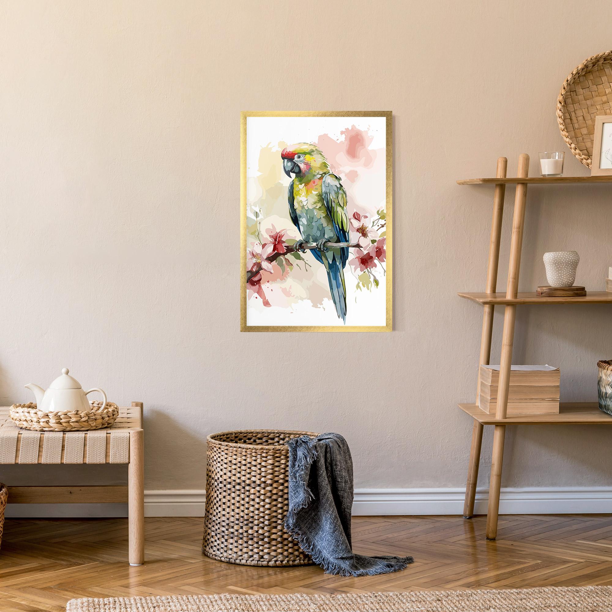 Plakat w Ramie Beautiful Parrot mockup 9