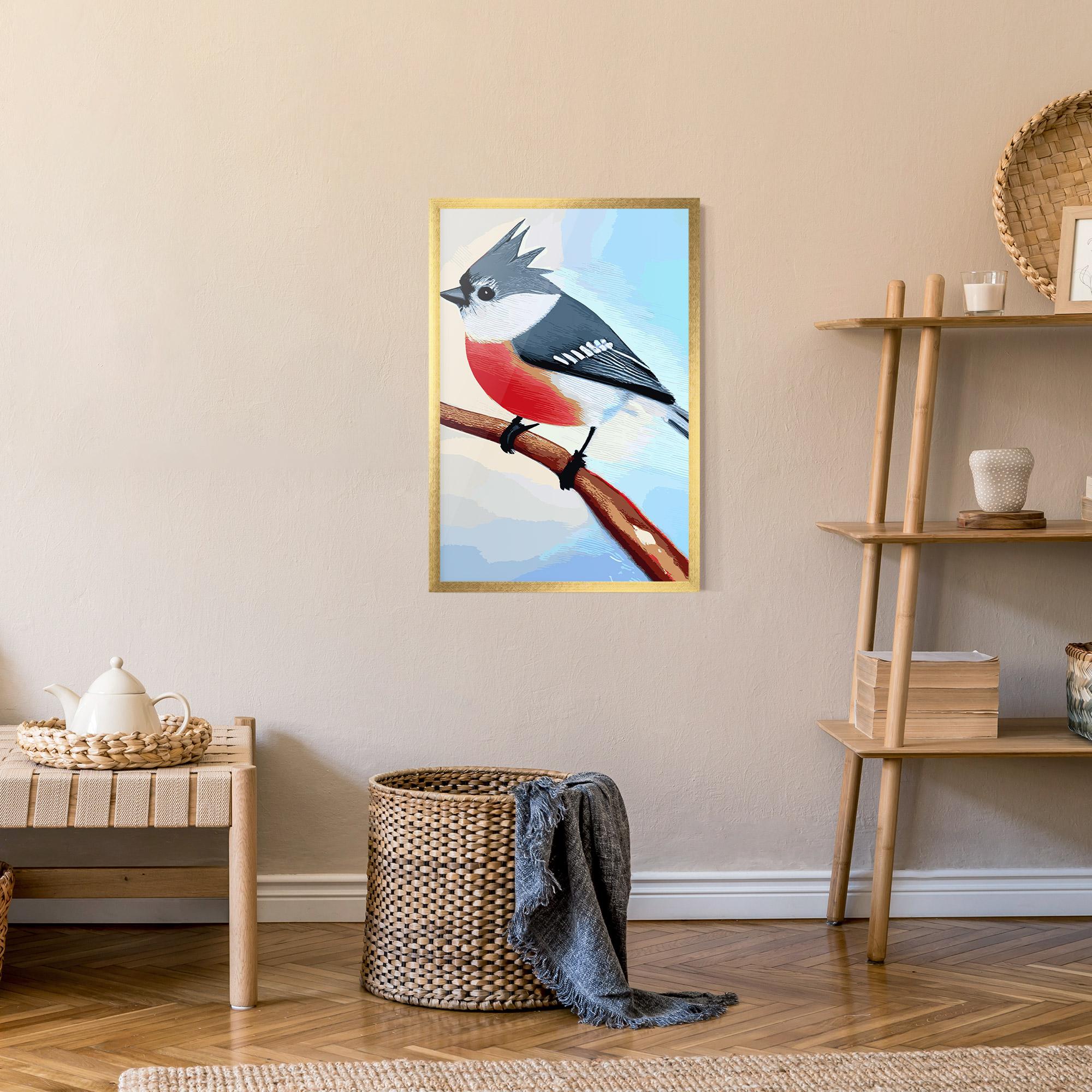 Plakat w Ramie Blue Bird Painting mockup 9