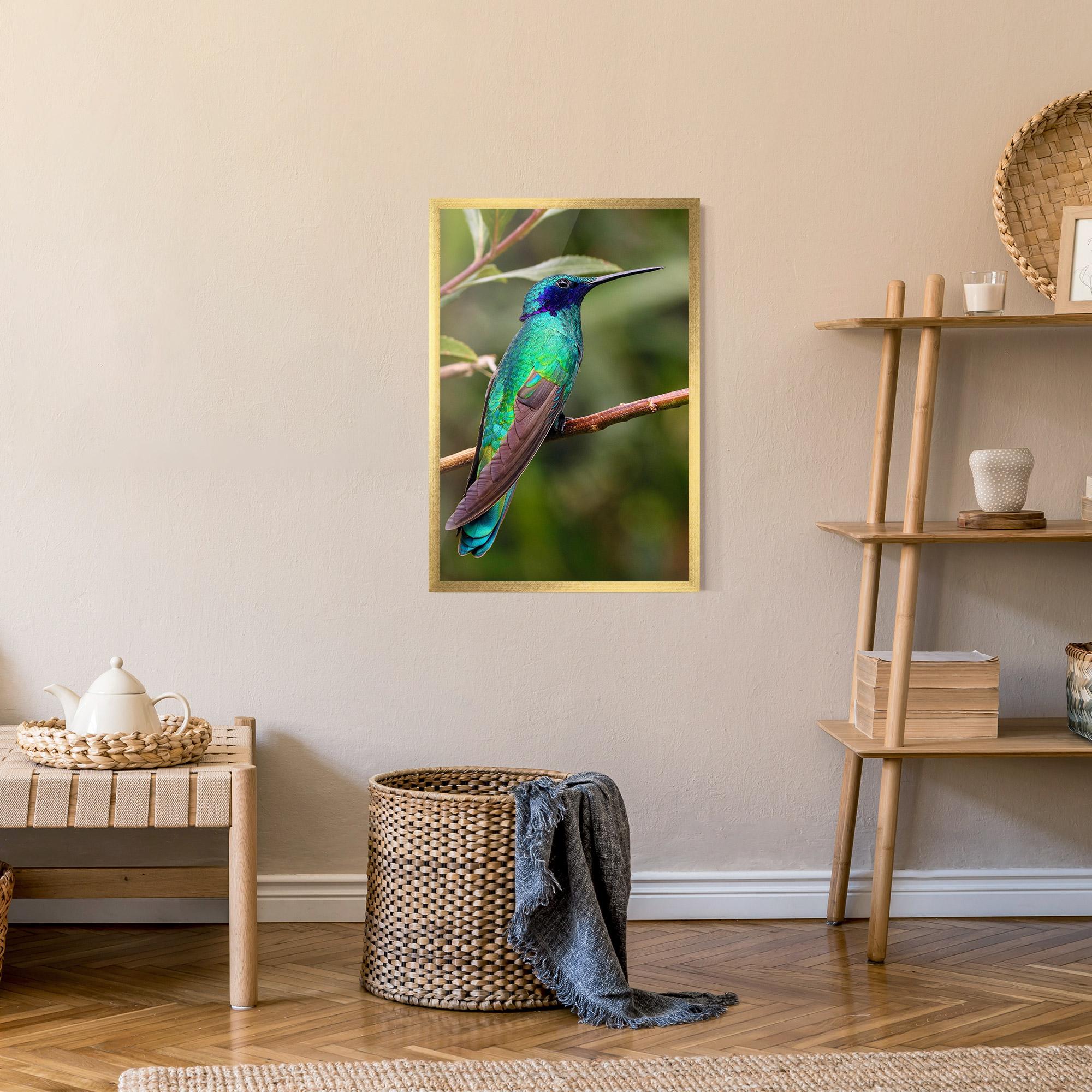 Plakat w Ramie Green Bird mockup 9