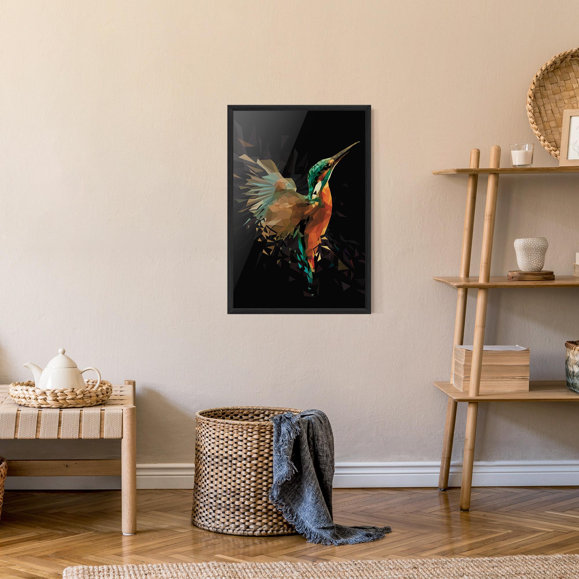 Plakat w Ramie Hummingbird Splash mockup 9