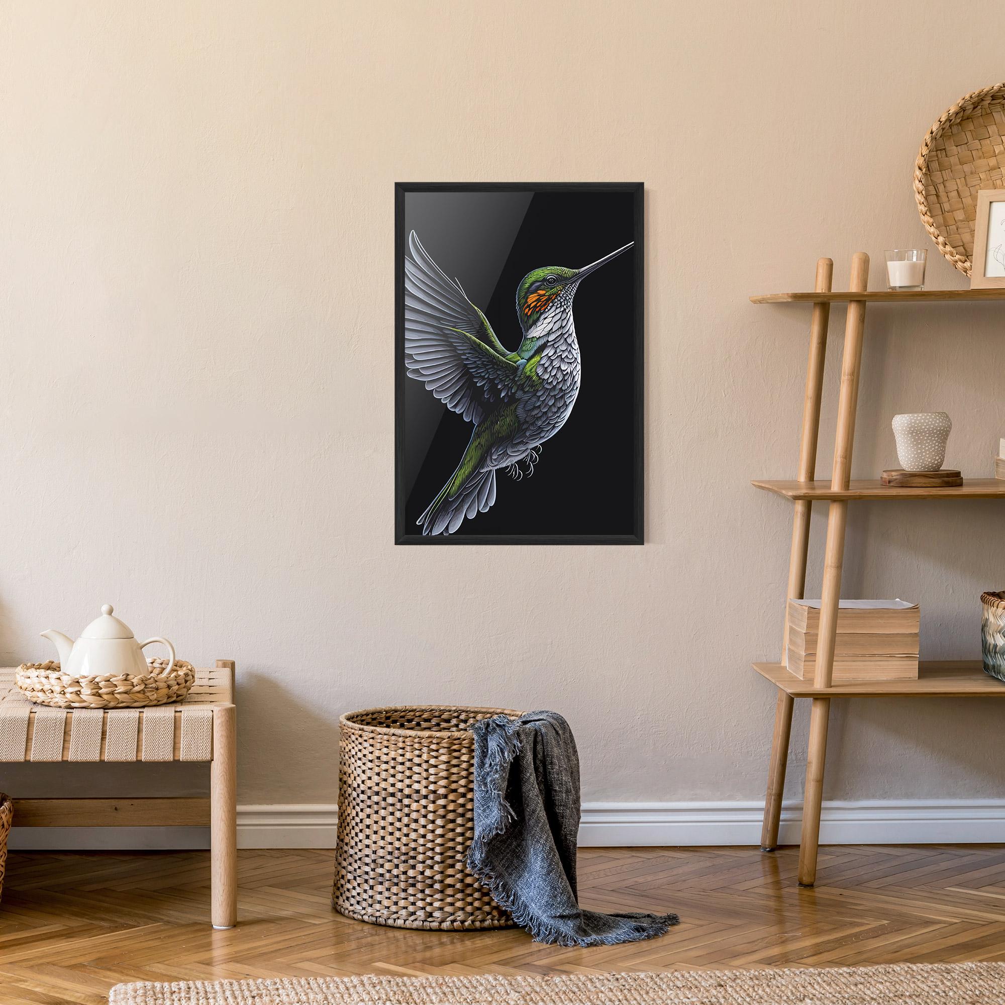 Plakat w Ramie Hummingbird mockup 9