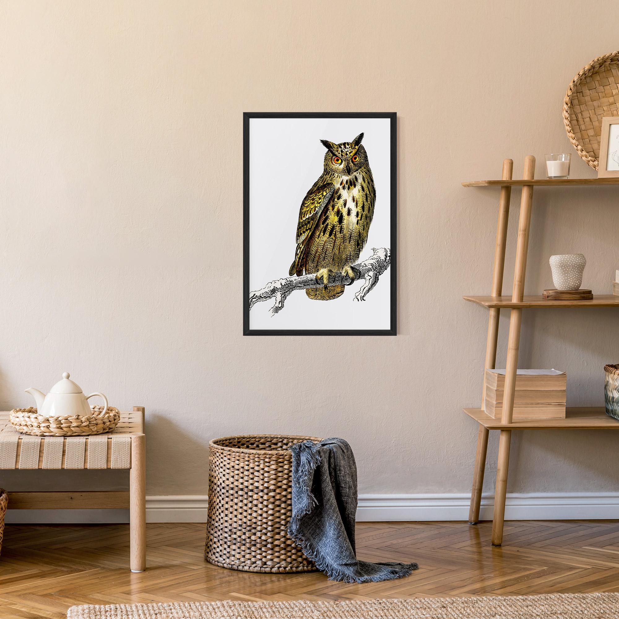 Plakat w Ramie Yellow Owl mockup 9