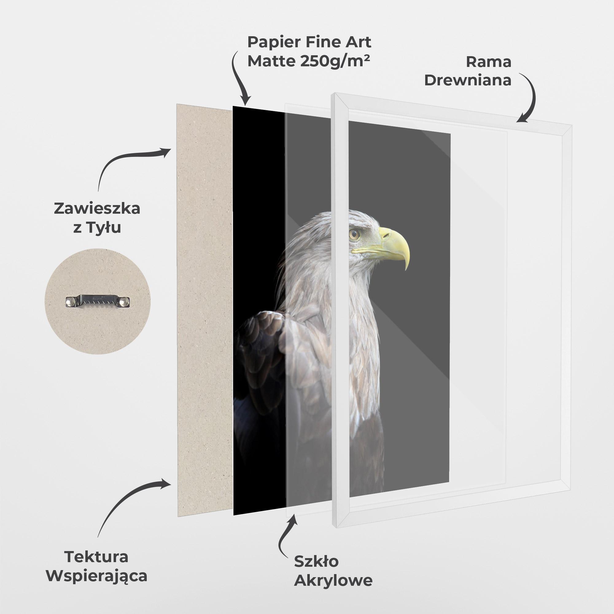 Plakat w Ramie Close Up Eagle mockup 1
