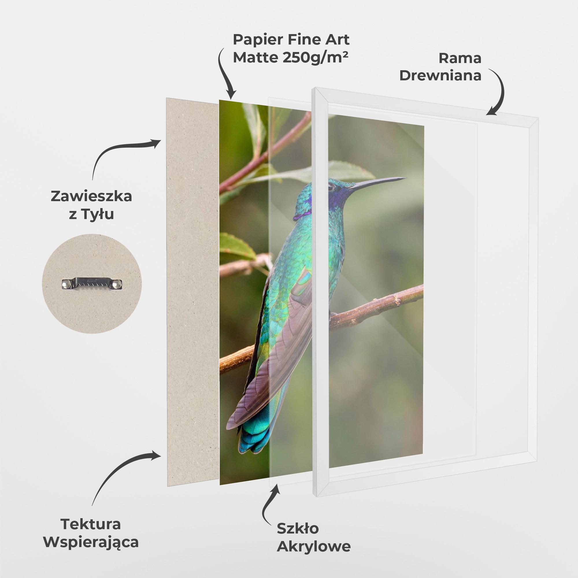 Plakat w Ramie Green Bird mockup 1