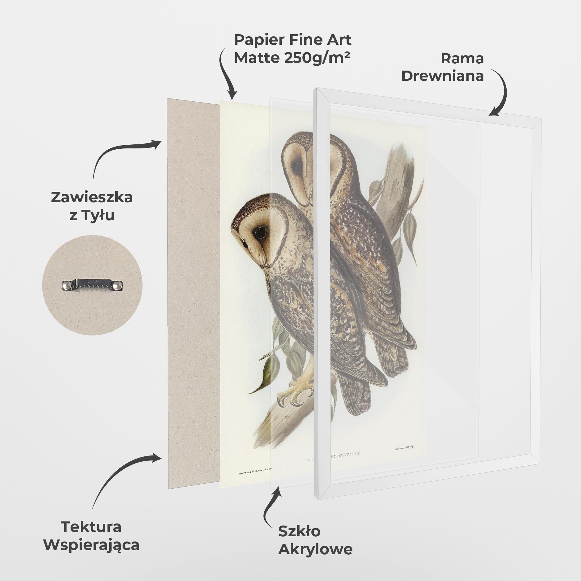 Plakat w Ramie Owl Family mockup 1