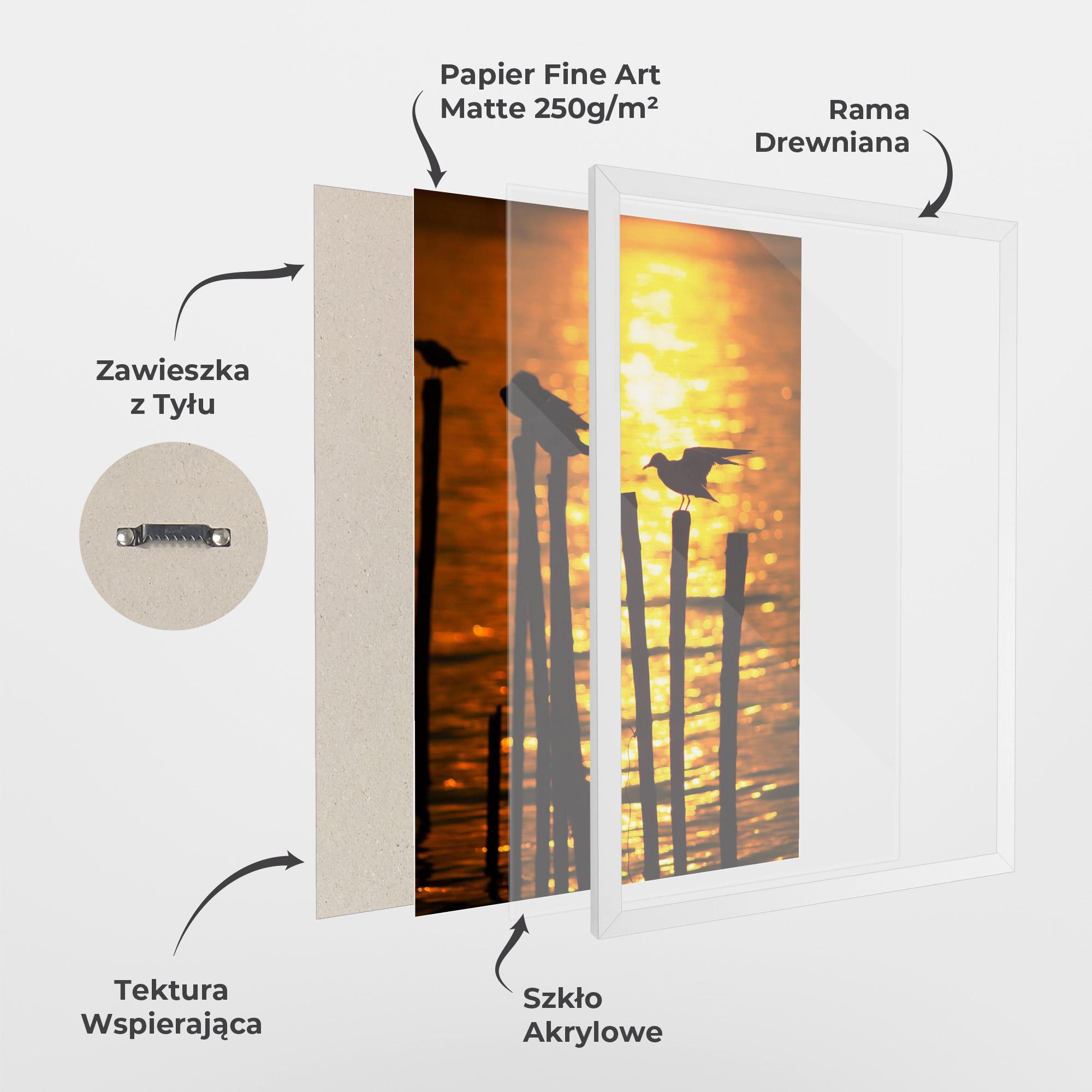 Plakat w Ramie Silhouettes Birds mockup 1