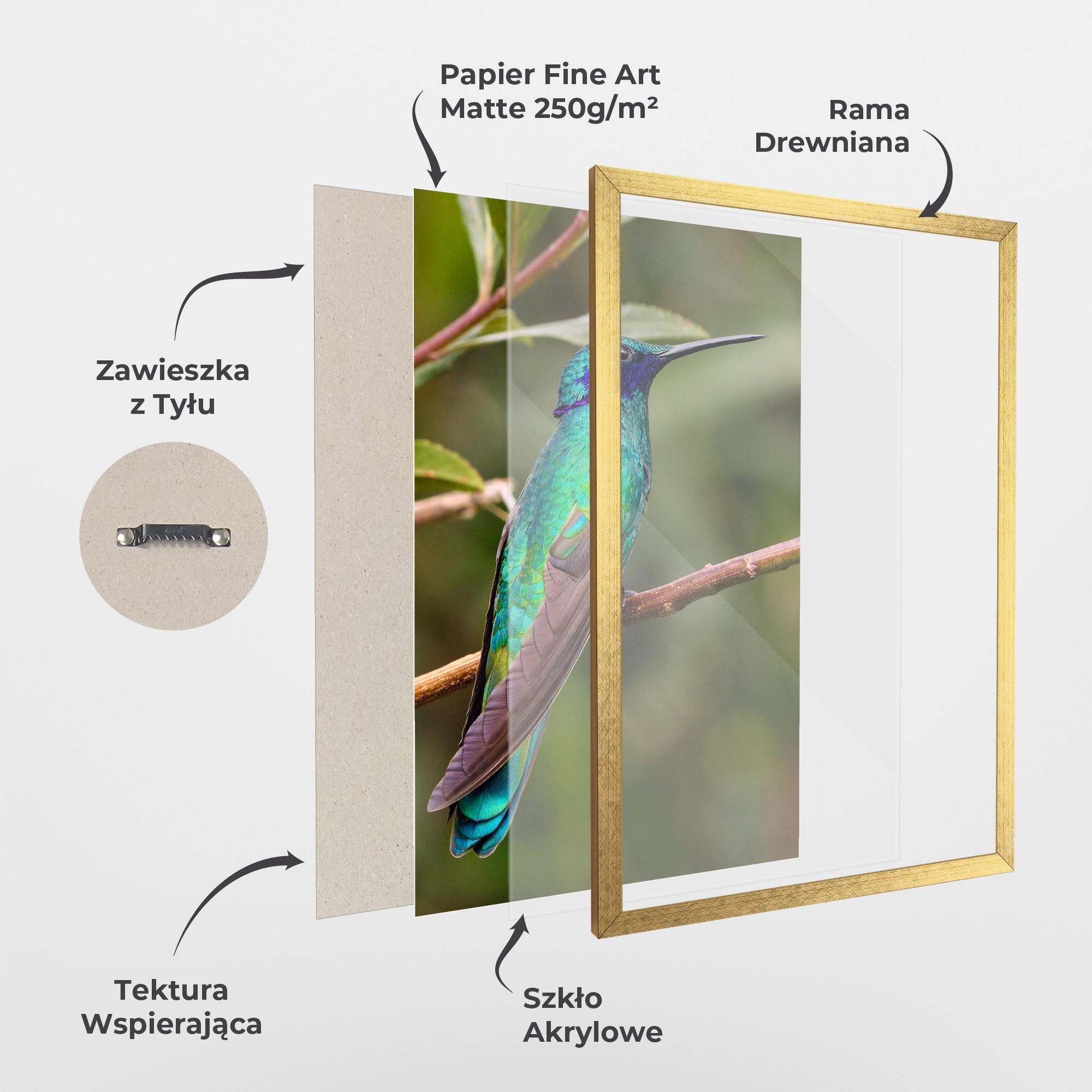 Plakat w Ramie Green Bird mockup 1