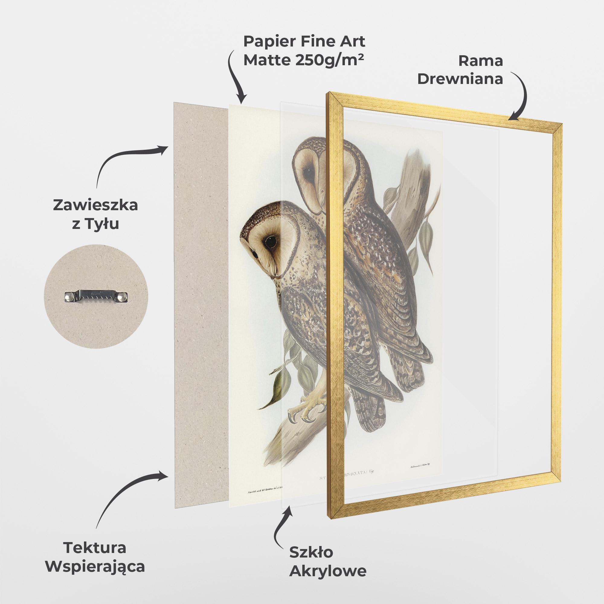 Plakat w Ramie Owl Family mockup 1