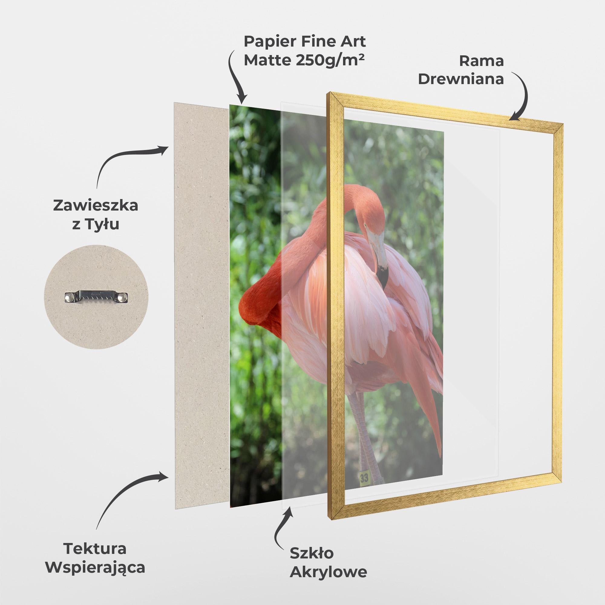 Plakat w Ramie Red Flamingo mockup 1