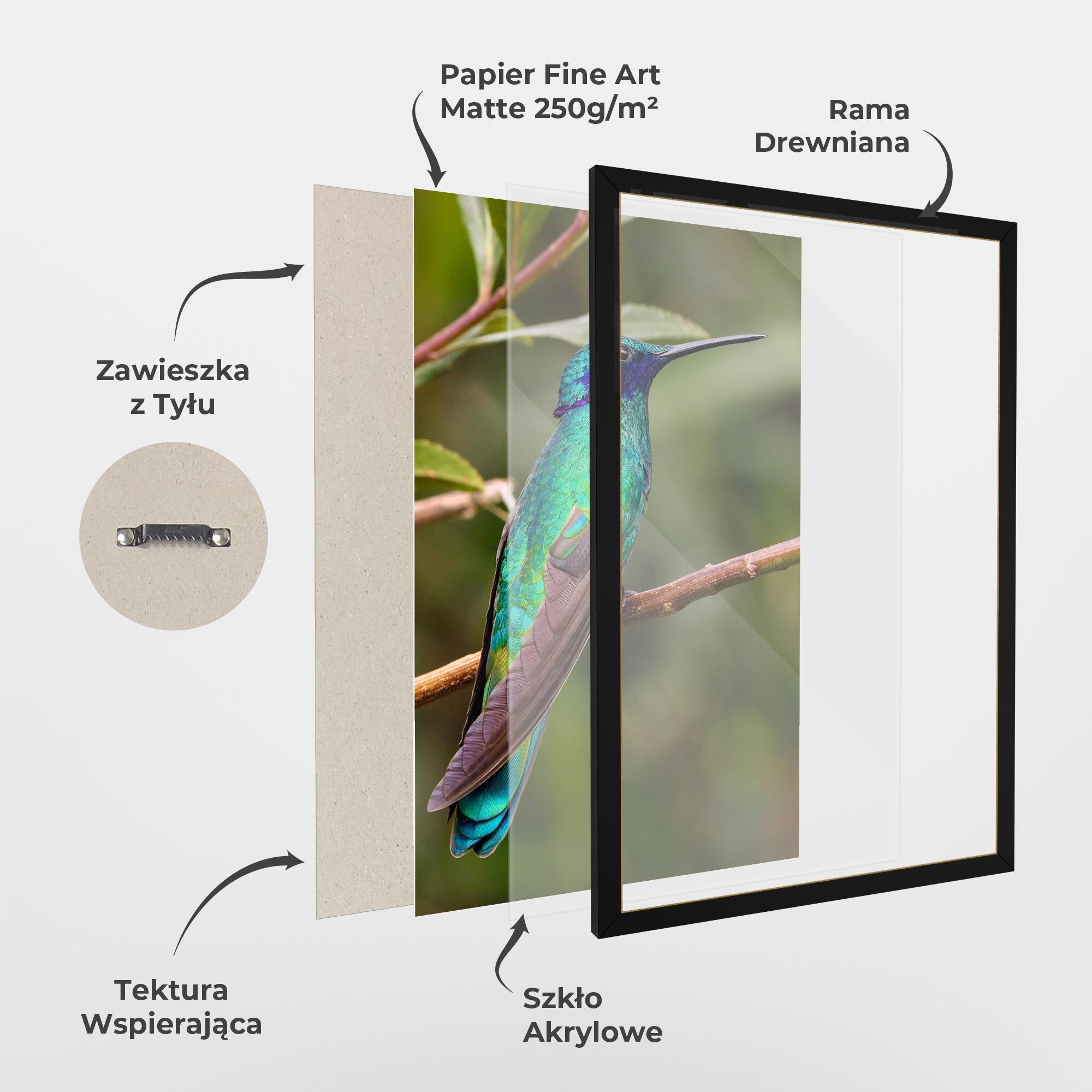 Plakat w Ramie Green Bird mockup 1