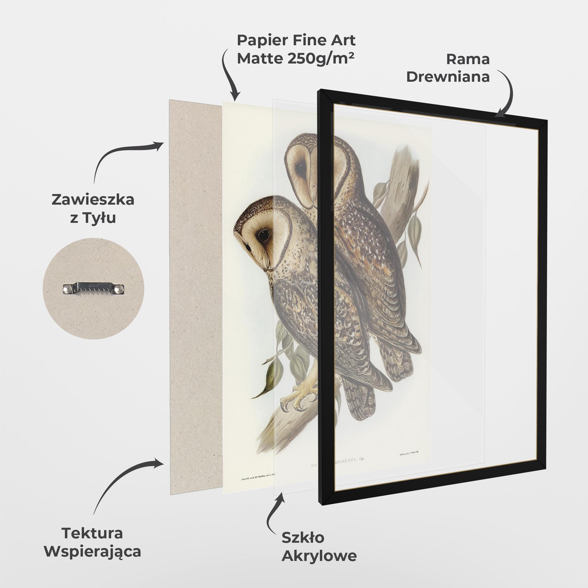 Plakat w Ramie Owl Family mockup 1