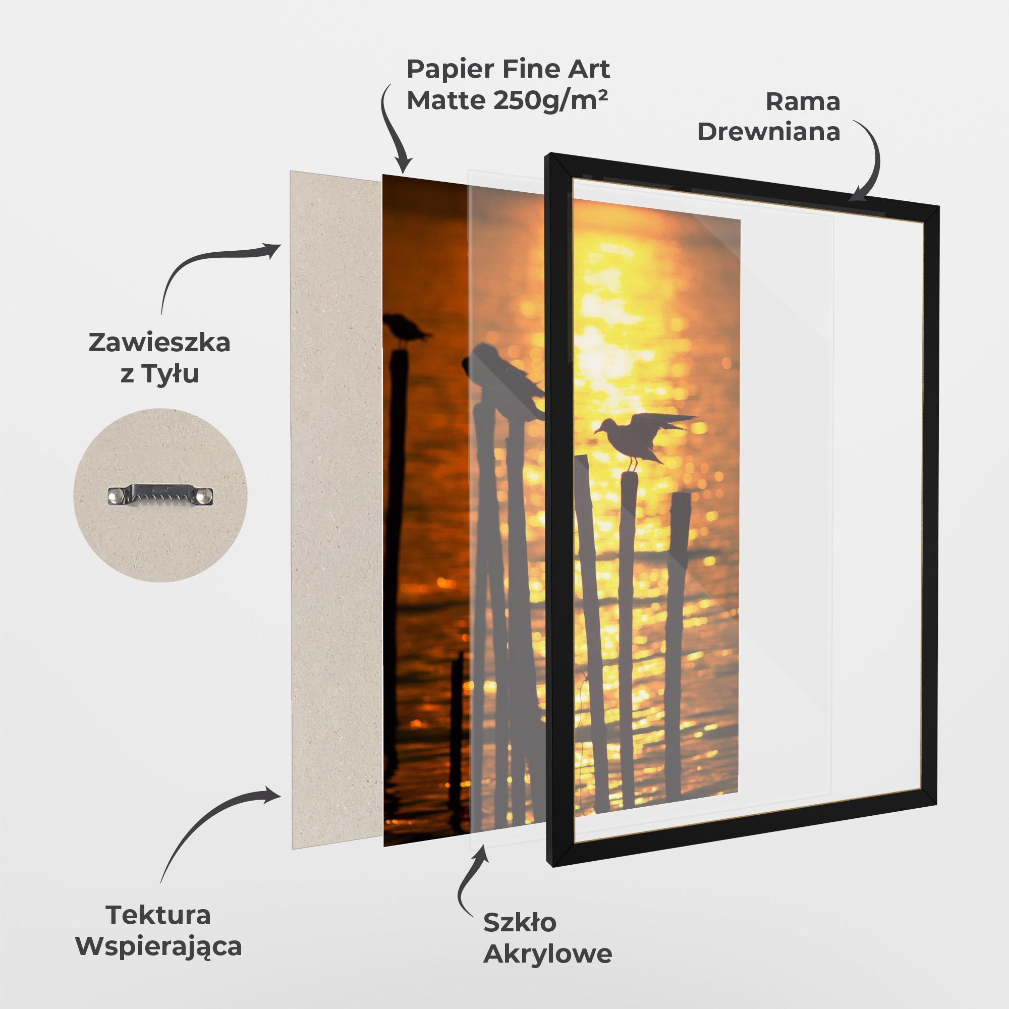 Plakat w Ramie Silhouettes Birds mockup 1