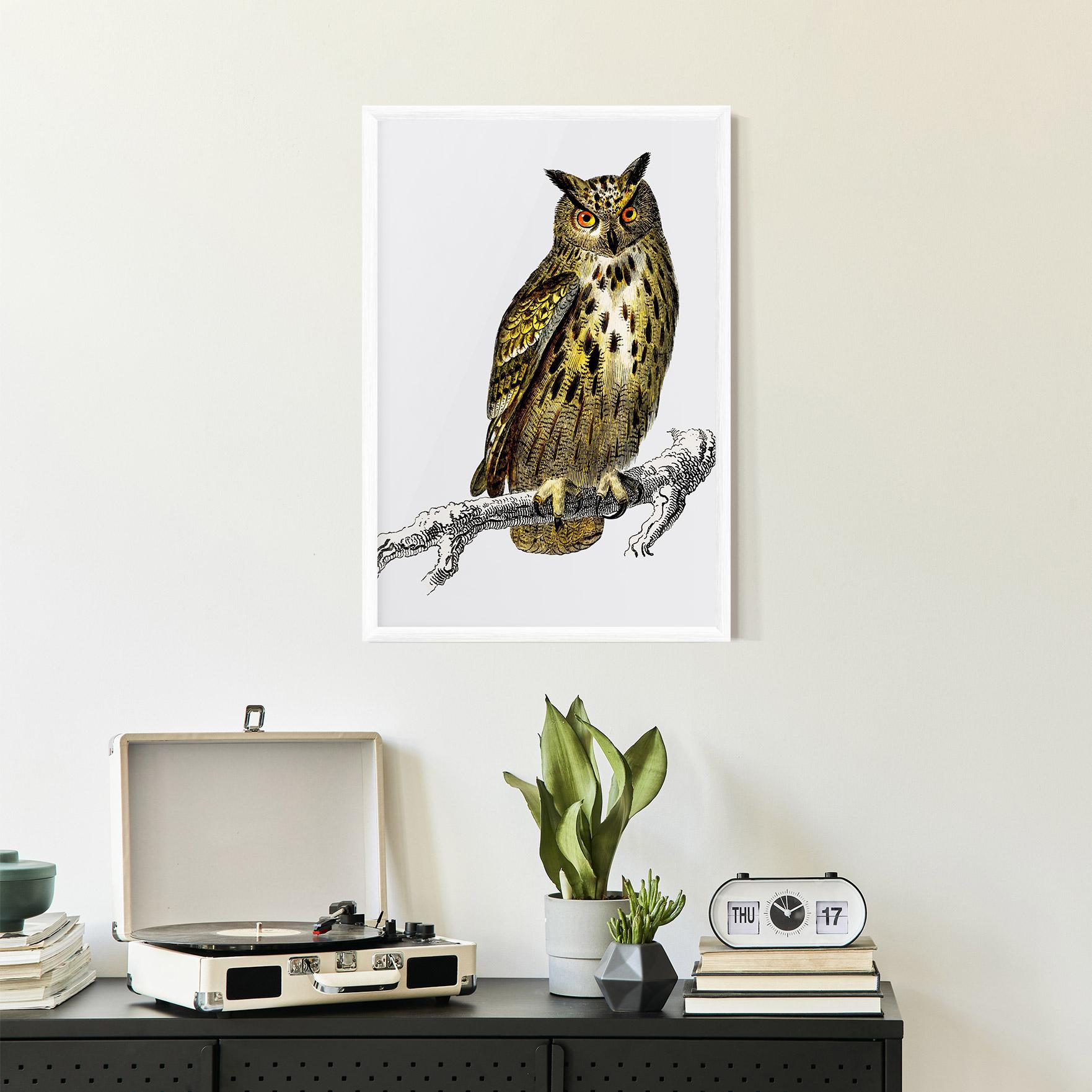 Plakat w Ramie Yellow Owl mockup 2