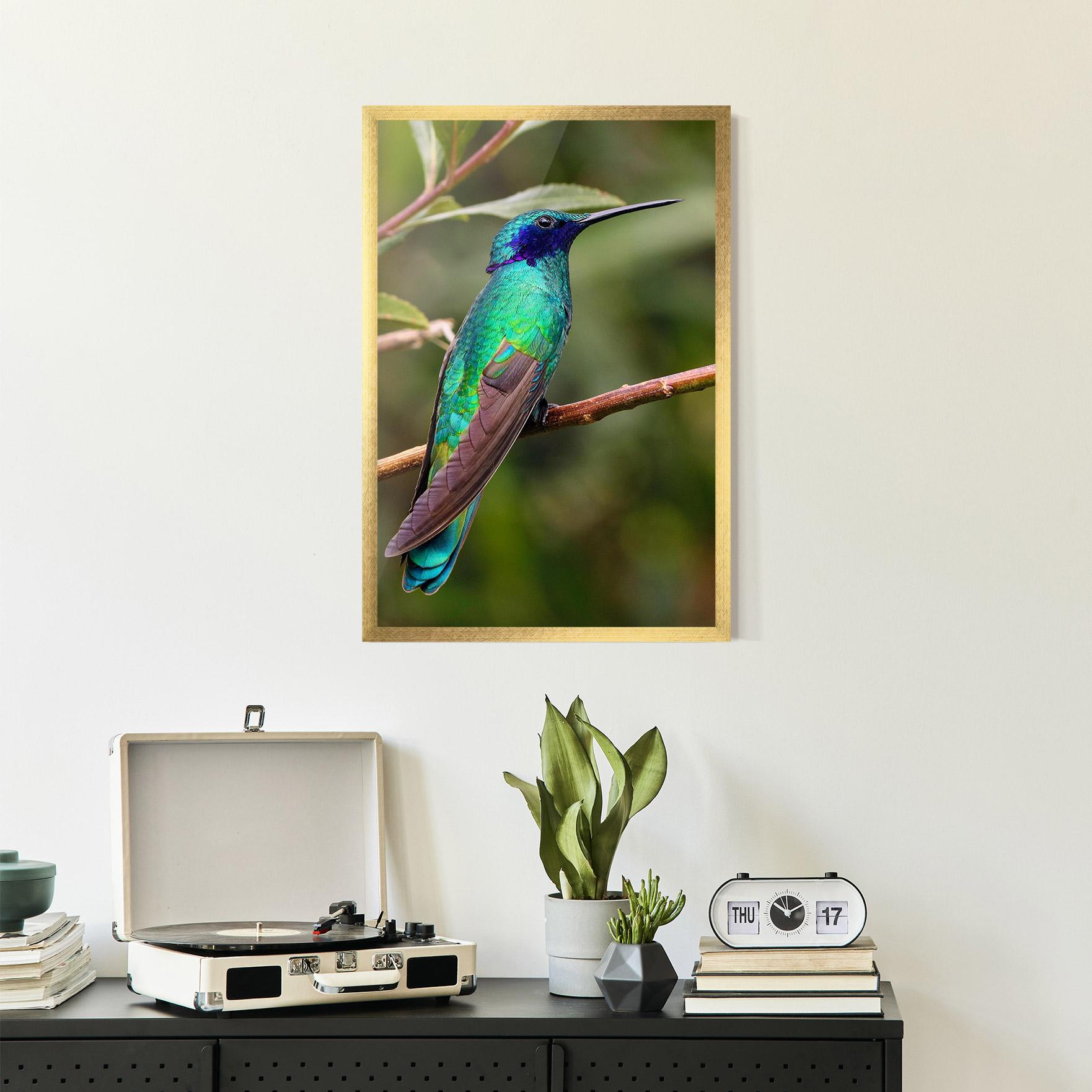 Plakat w Ramie Green Bird mockup 2