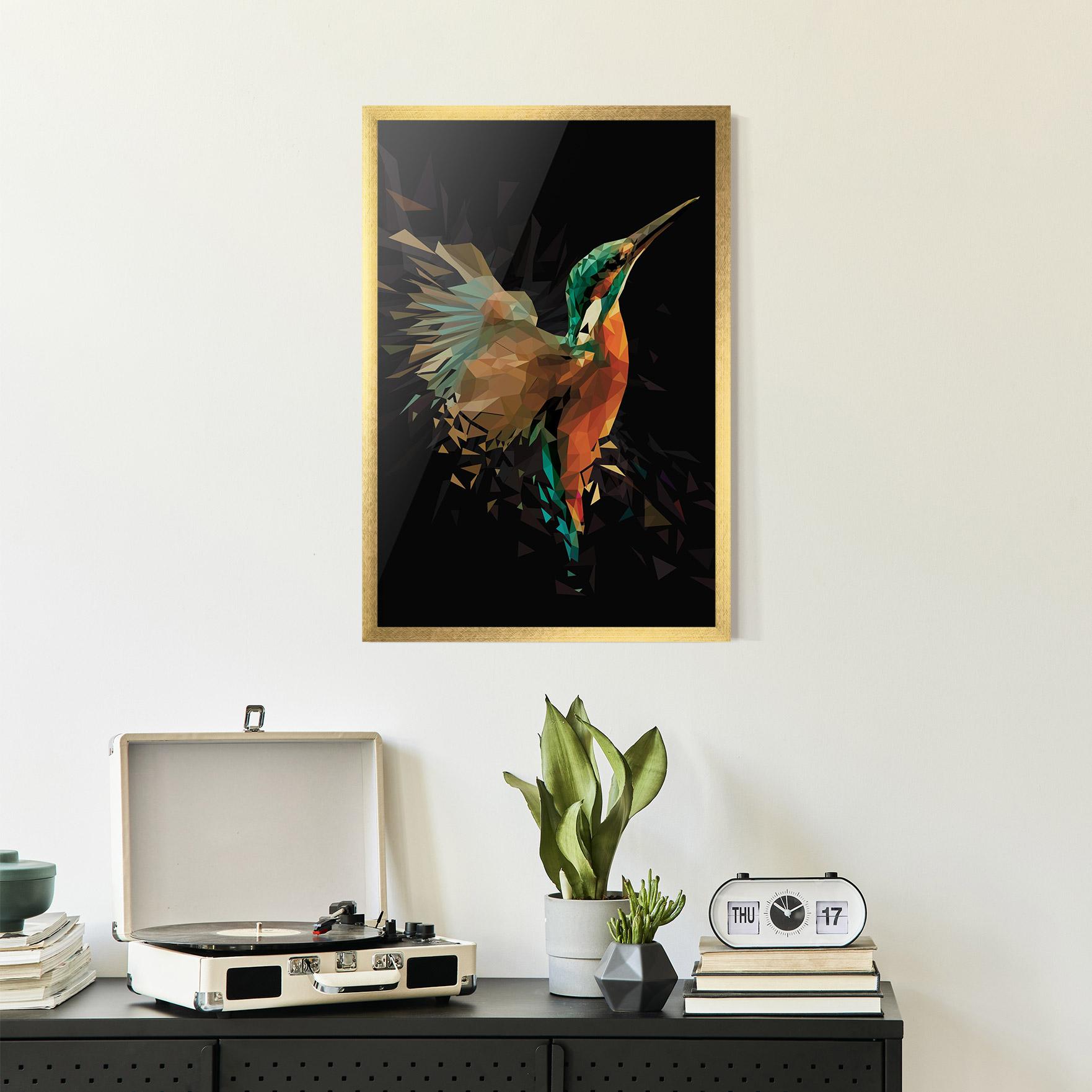 Plakat w Ramie Hummingbird Splash mockup 2