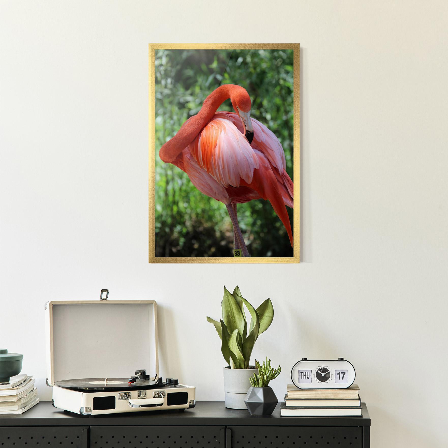 Plakat w Ramie Red Flamingo mockup 2